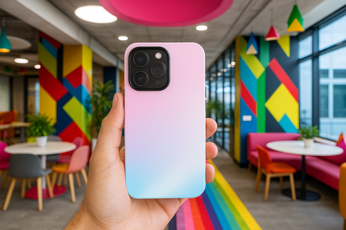 Blush Horizon — Pink & White Tough Magnetic Phone Case (iPhone & Samsung)