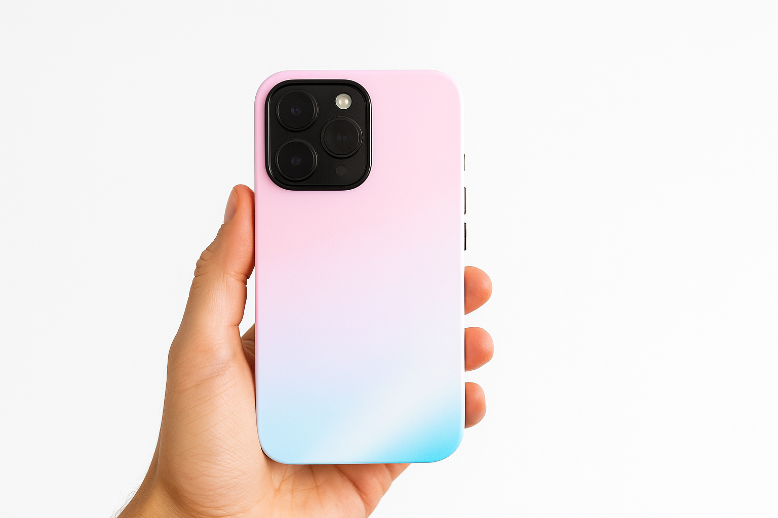 Blush Horizon — Pink & White Tough Magnetic Phone Case (iPhone & Samsung)