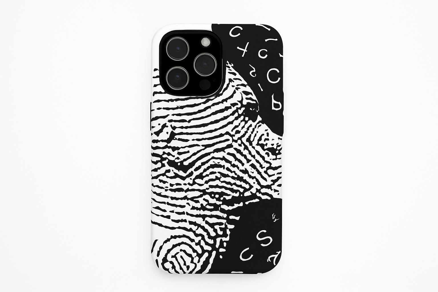 Monochrome Motion — Black & White Pattern Tough Phone Case (iPhone & Samsung)