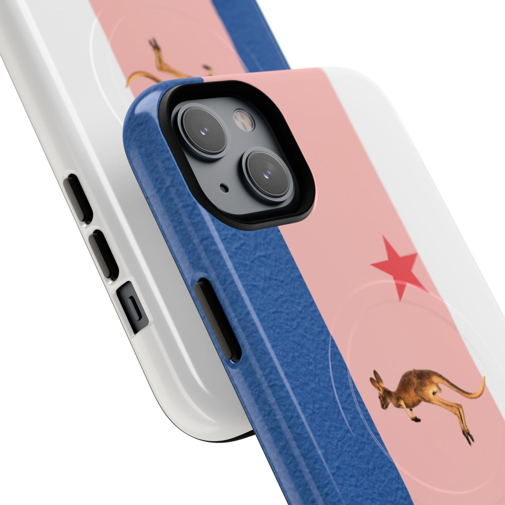 Kangaroo Flag Magnetic Phone Case, Tough Phone Cover, Australian Pride Accessory, Travel Gift, Fun Statement Case
