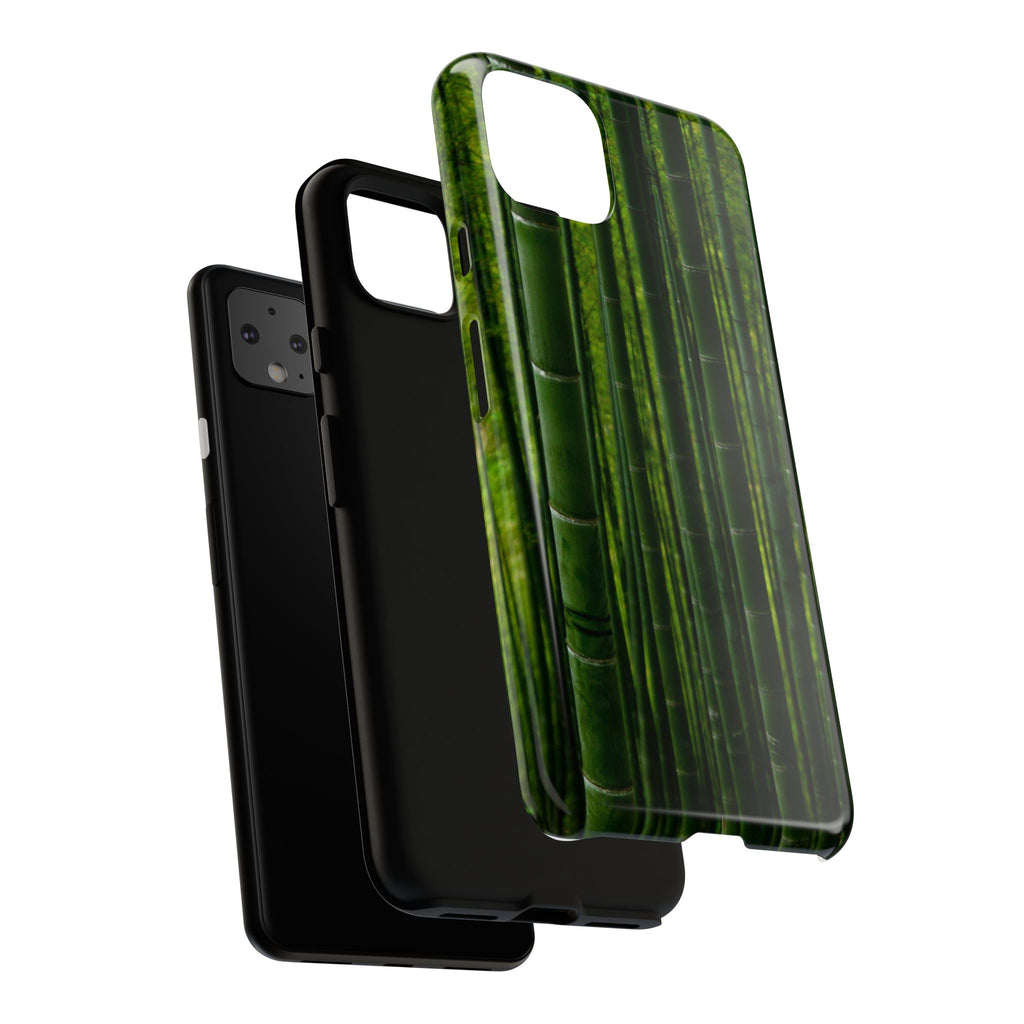Bamboo Phone Case - Tough Cases, Nature Lover Gift, Eco-Friendly Phone Accessory, Greenery Design, Unique Smartphone Cover - FORMO
