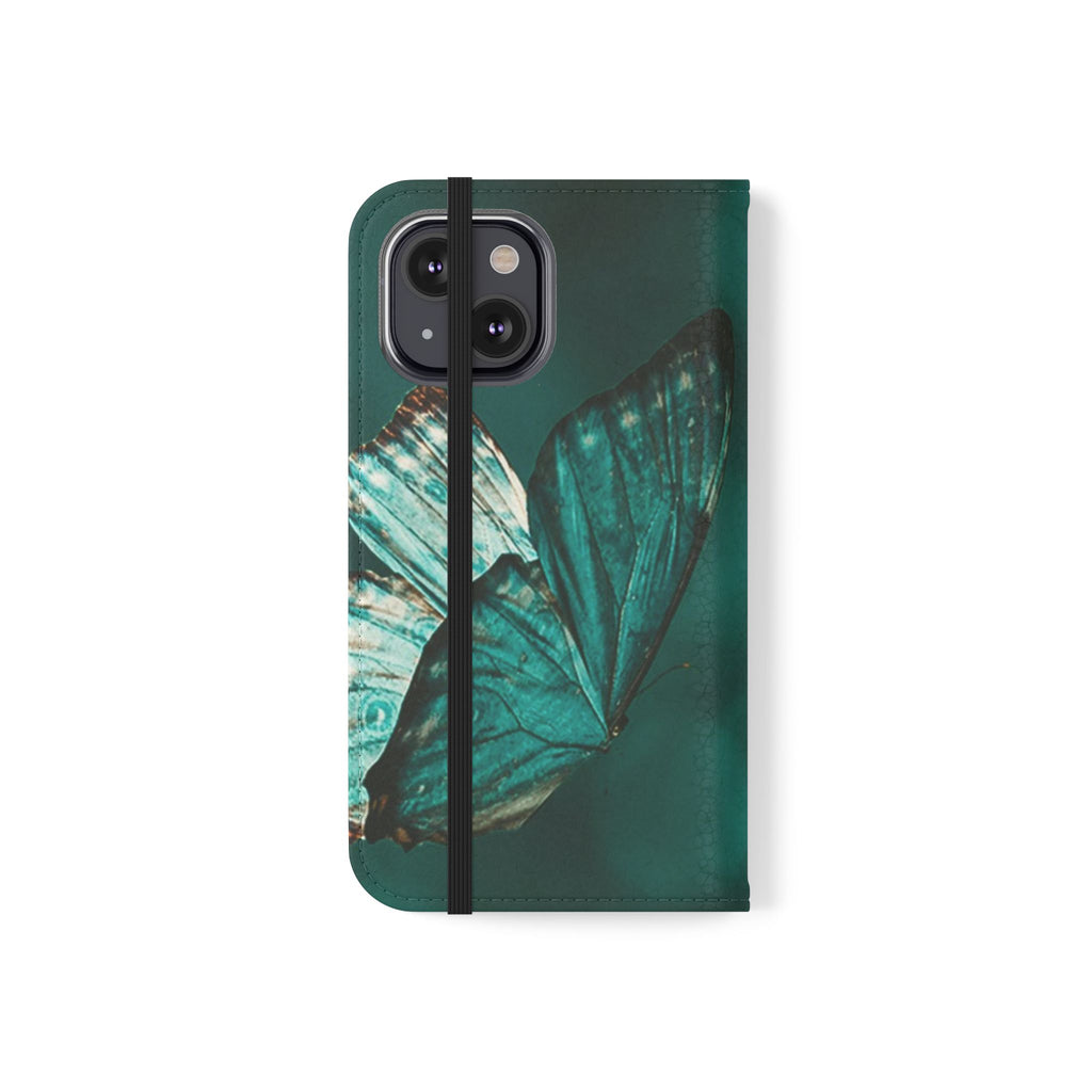 Butterfly Flip Case - Elegant Phone Wallet Cover, Nature Lovers, Gift for Her, Sustainable Fashion, Personalized Mobile Accessory - FORMO