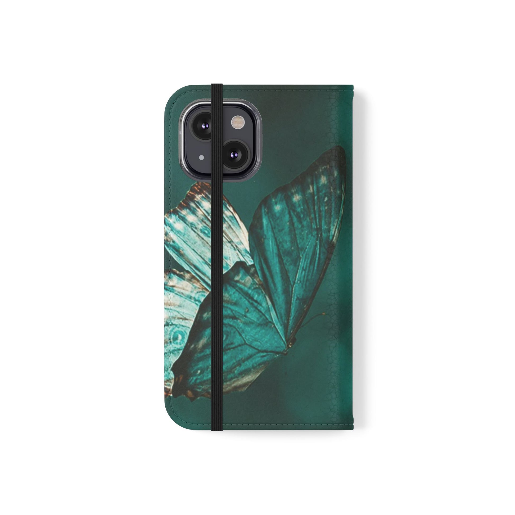 Butterfly Flip Case - Elegant Phone Wallet Cover, Nature Lovers, Gift for Her, Sustainable Fashion, Personalized Mobile Accessory - FORMO