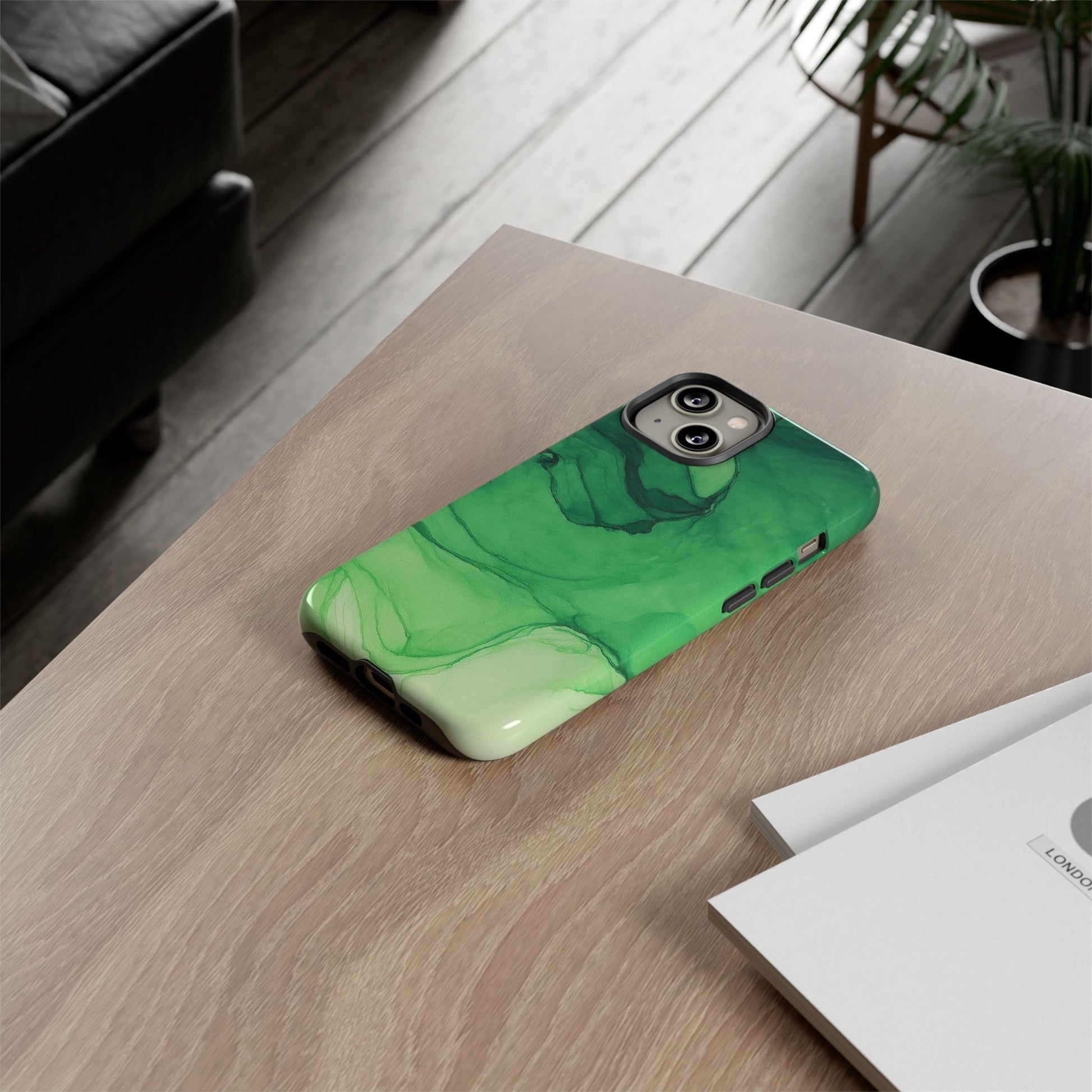 Stylish Phone Case for Nature Lovers, Tough Cases, Green Marble Design, Organic Aesthetic, Unique Gift, Eco-friendly Accessories