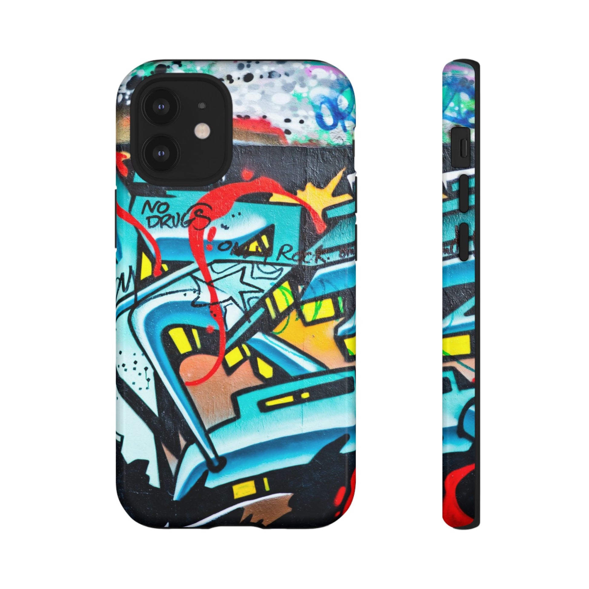 Edgy Phone Case with Graffiti Design, Tough Phone Case for Artists, Urban Style Phone Accessory, Graffiti Art Case, Unique Gift for Teens - FORMO