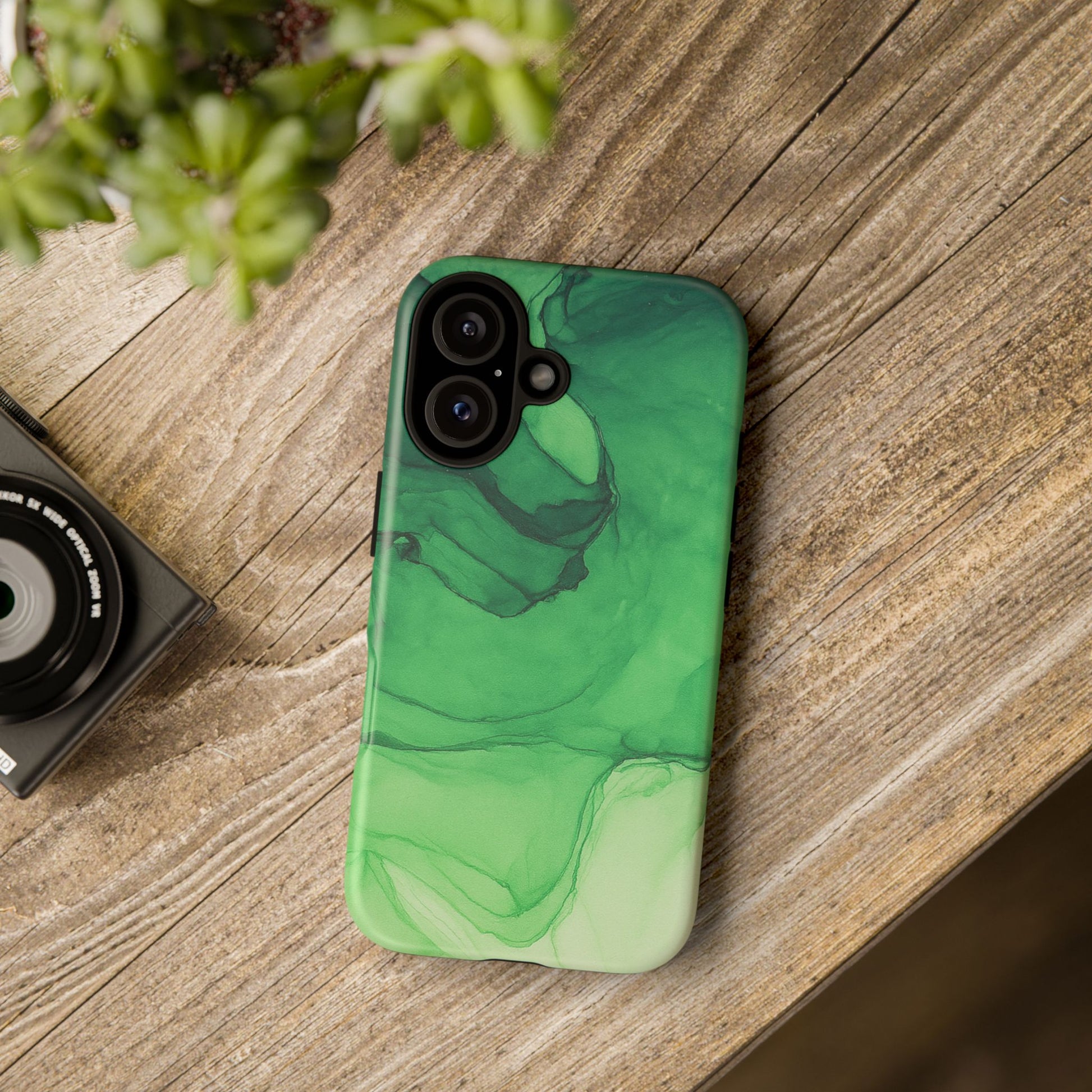 Stylish Phone Case for Nature Lovers, Tough Cases, Green Marble Design, Organic Aesthetic, Unique Gift, Eco-friendly Accessories