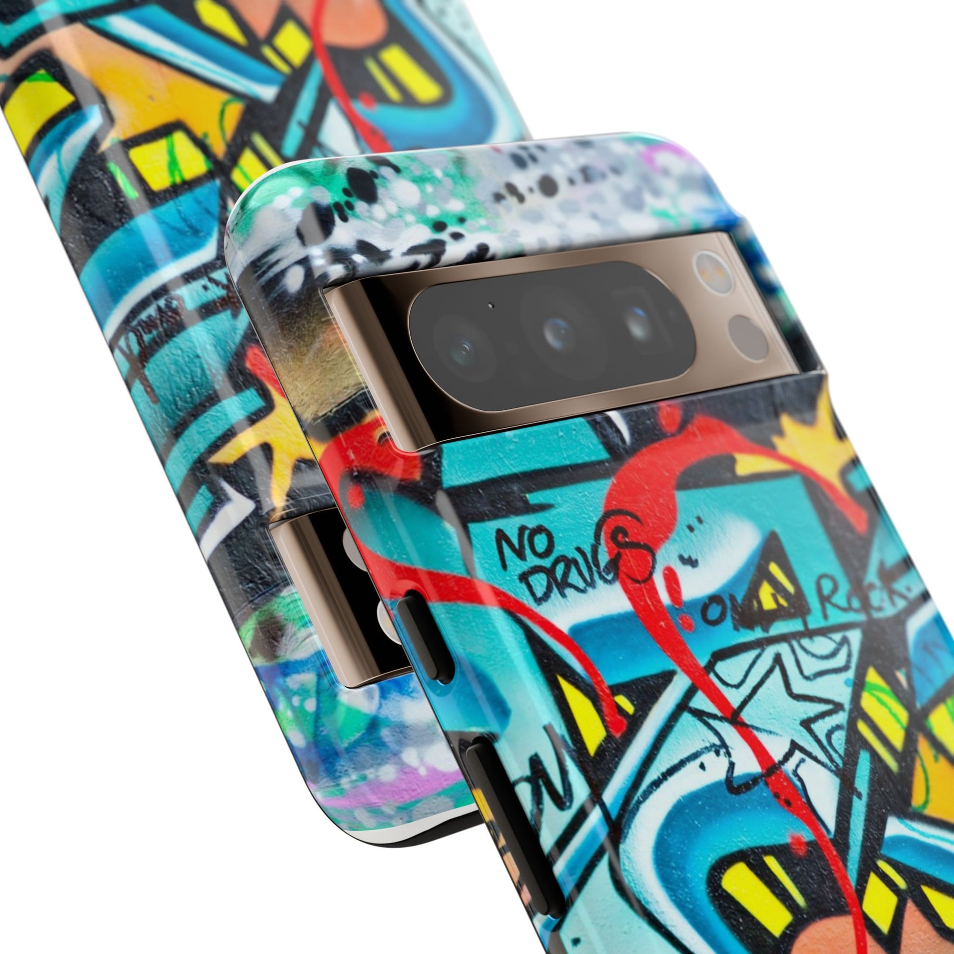 Edgy Phone Case with Graffiti Design, Tough Phone Case for Artists, Urban Style Phone Accessory, Graffiti Art Case, Unique Gift for Teens - FORMO
