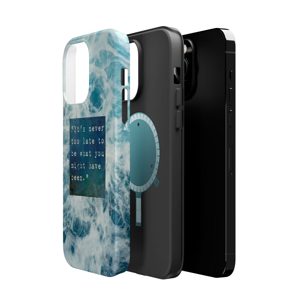 Inspirational Magnetic Phone Cases, Perfect Gift for Students, Motivational Phone Cover, Stylish Tough Case, Ocean Design Case, Fits iPhone - FORMO