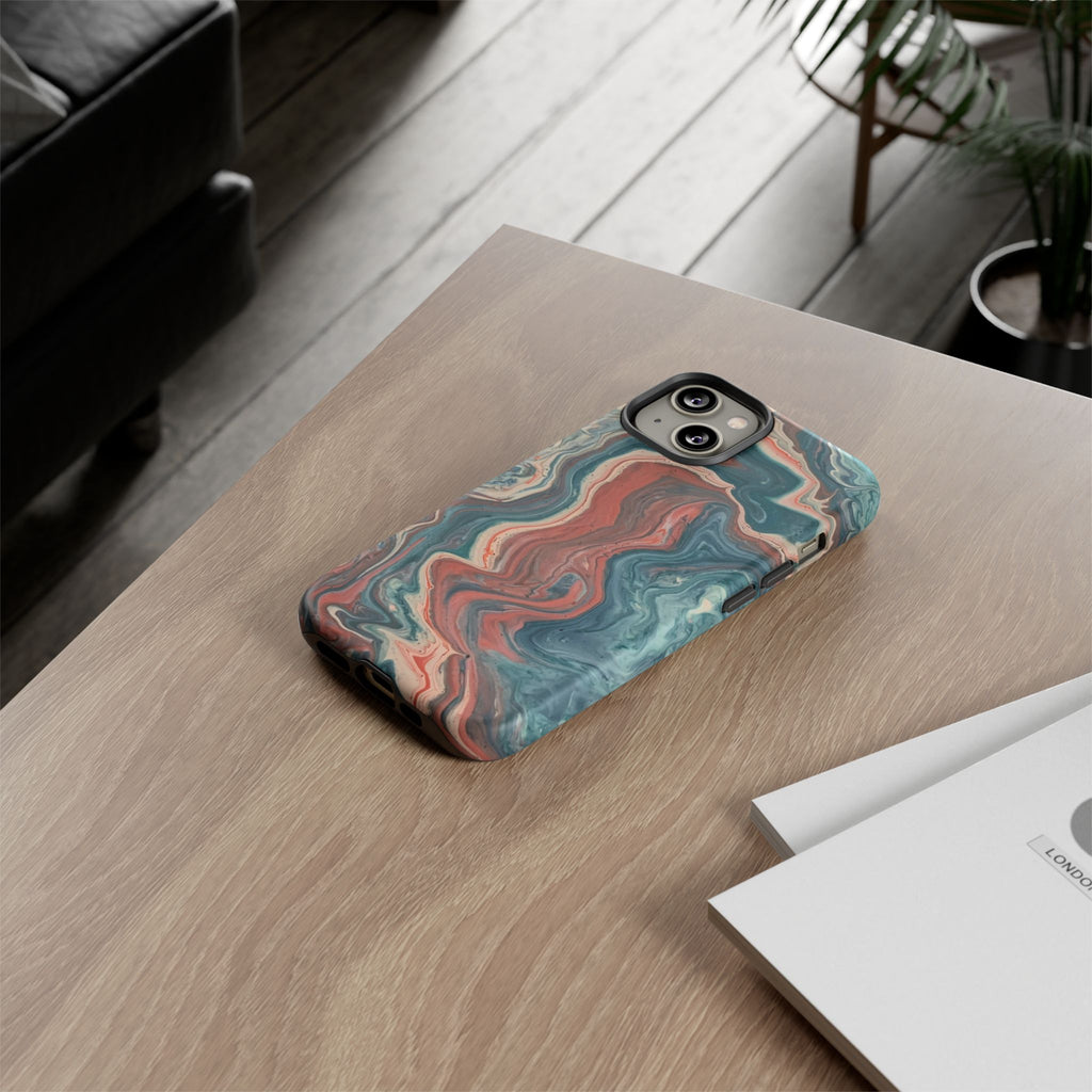 Artistic Phone Case, Tough Cases for Stylish Protection, Marble Design, Trendy Gift for Phone Lovers, Unique Cell Phone Accessory - FORMO