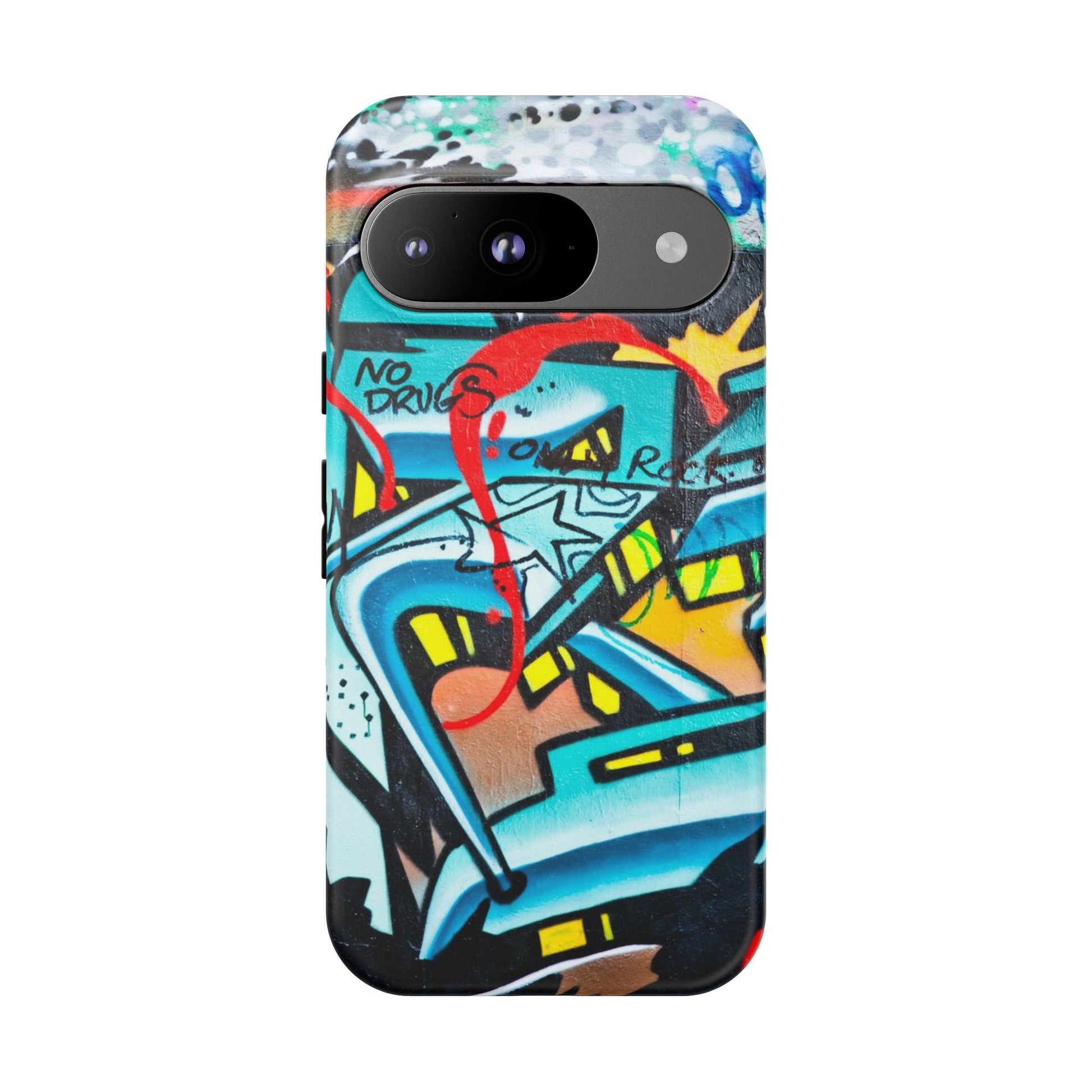 Edgy Phone Case with Graffiti Design, Tough Phone Case for Artists, Urban Style Phone Accessory, Graffiti Art Case, Unique Gift for Teens - FORMO