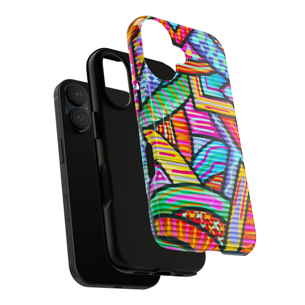Vibrant Tough Magnetic Phone Case, Colorful Phone Cover, Artistic Mobile Protection, Unique Gift for Tech Lovers, Phone Accessories - FORMO