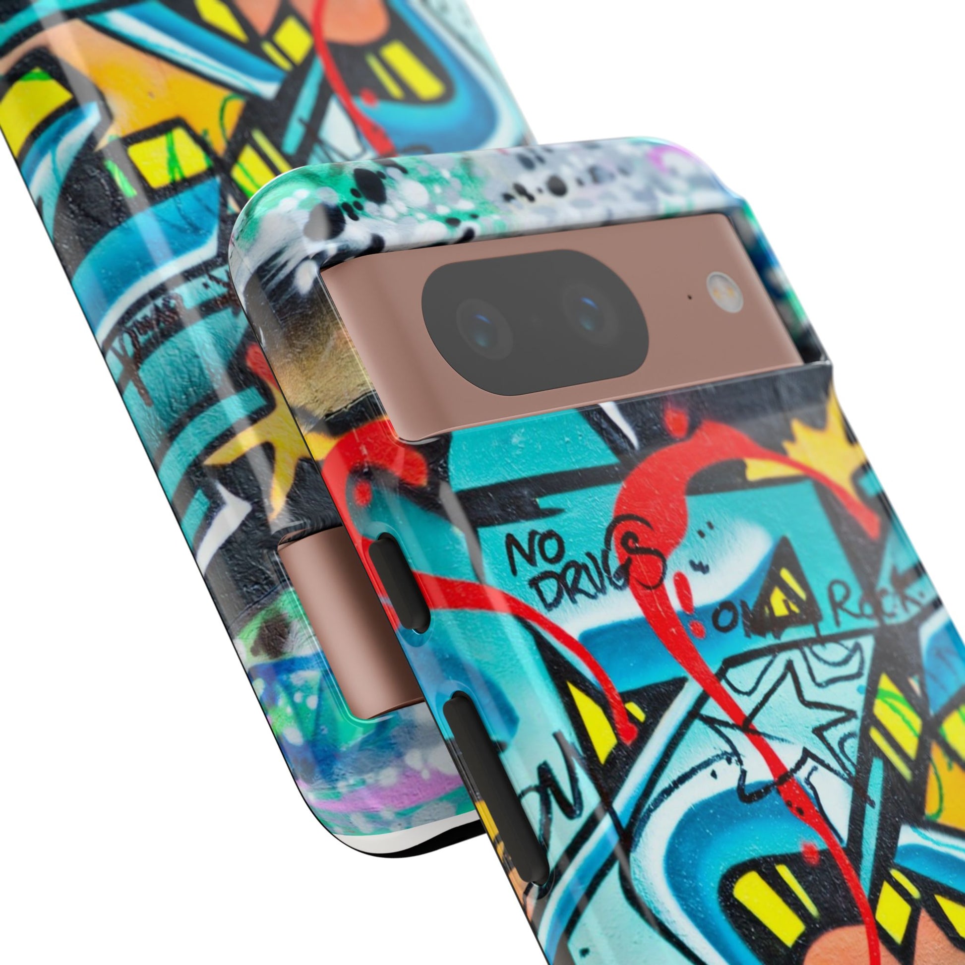 Edgy Phone Case with Graffiti Design, Tough Phone Case for Artists, Urban Style Phone Accessory, Graffiti Art Case, Unique Gift for Teens - FORMO