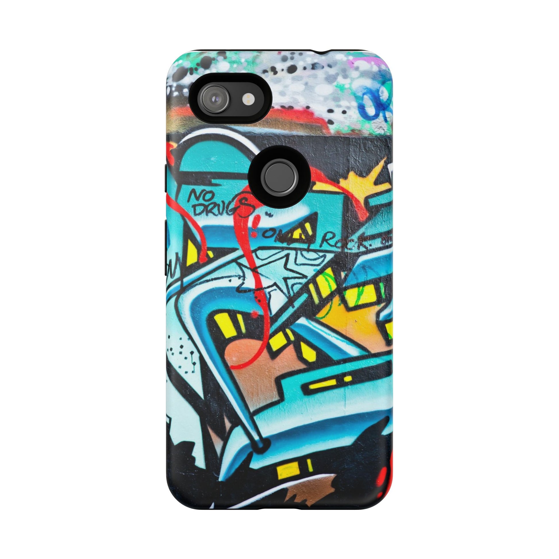 Edgy Phone Case with Graffiti Design, Tough Phone Case for Artists, Urban Style Phone Accessory, Graffiti Art Case, Unique Gift for Teens - FORMO