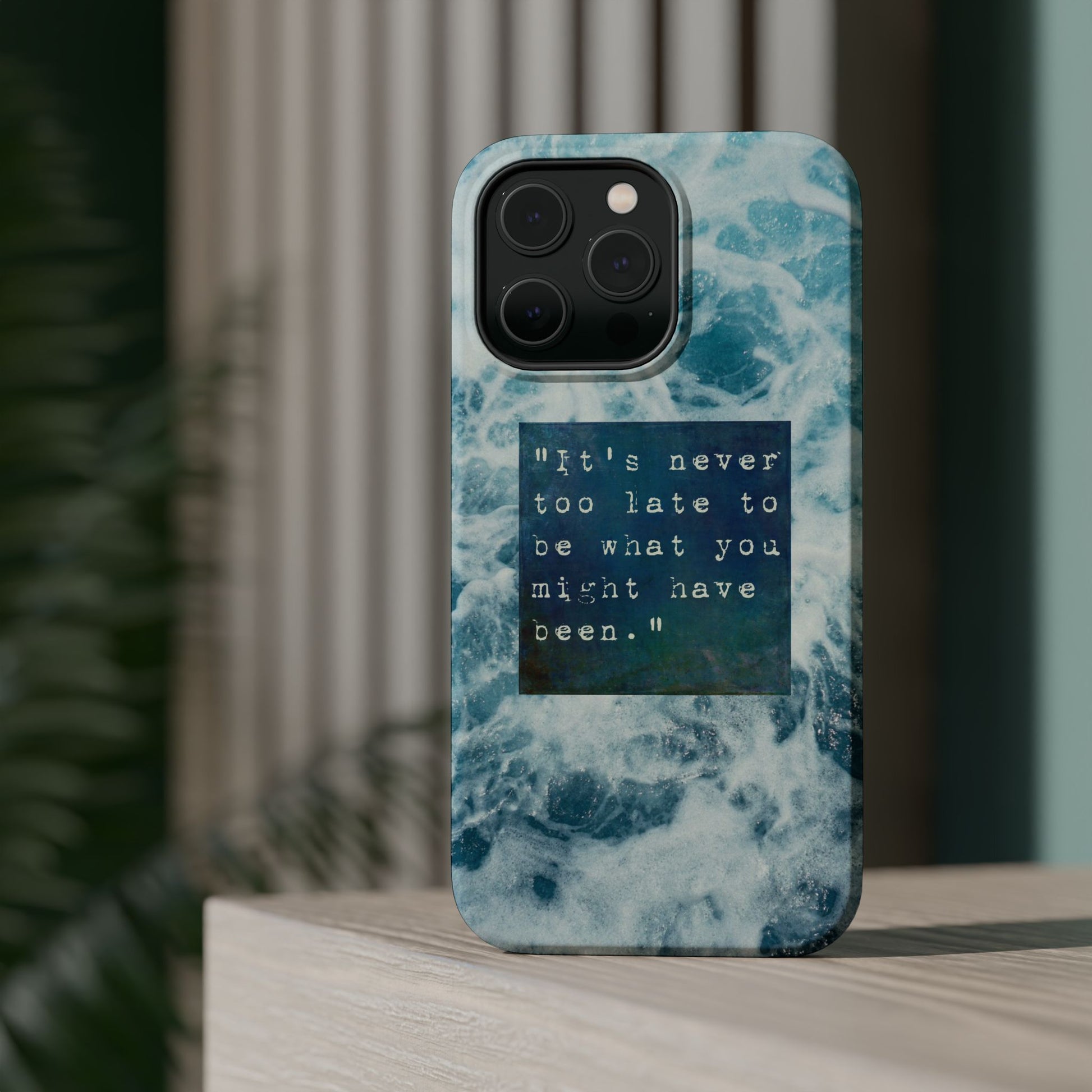 Inspirational Magnetic Phone Cases, Perfect Gift for Students, Motivational Phone Cover, Stylish Tough Case, Ocean Design Case, Fits iPhone - FORMO