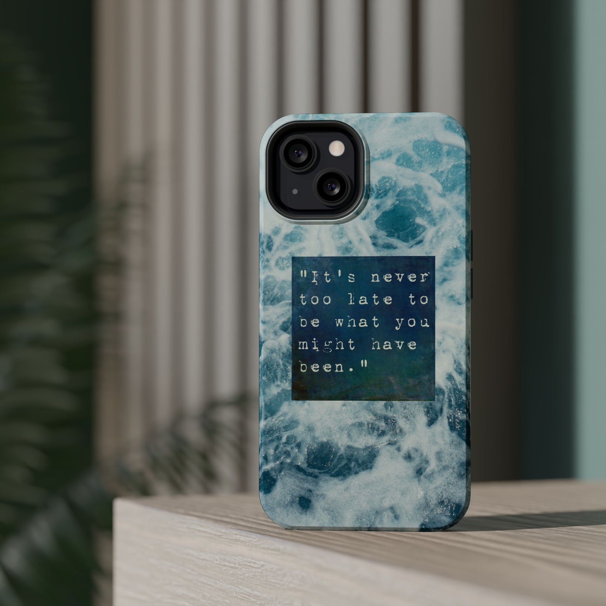 Inspirational Magnetic Phone Cases, Perfect Gift for Students, Motivational Phone Cover, Stylish Tough Case, Ocean Design Case, Fits iPhone - FORMO