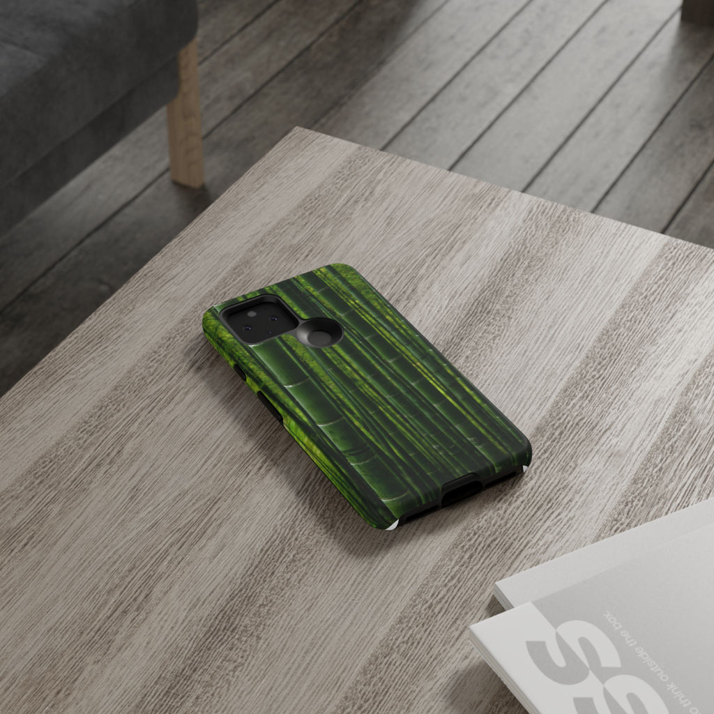 Bamboo Phone Case - Tough Cases, Nature Lover Gift, Eco-Friendly Phone Accessory, Greenery Design, Unique Smartphone Cover - FORMO