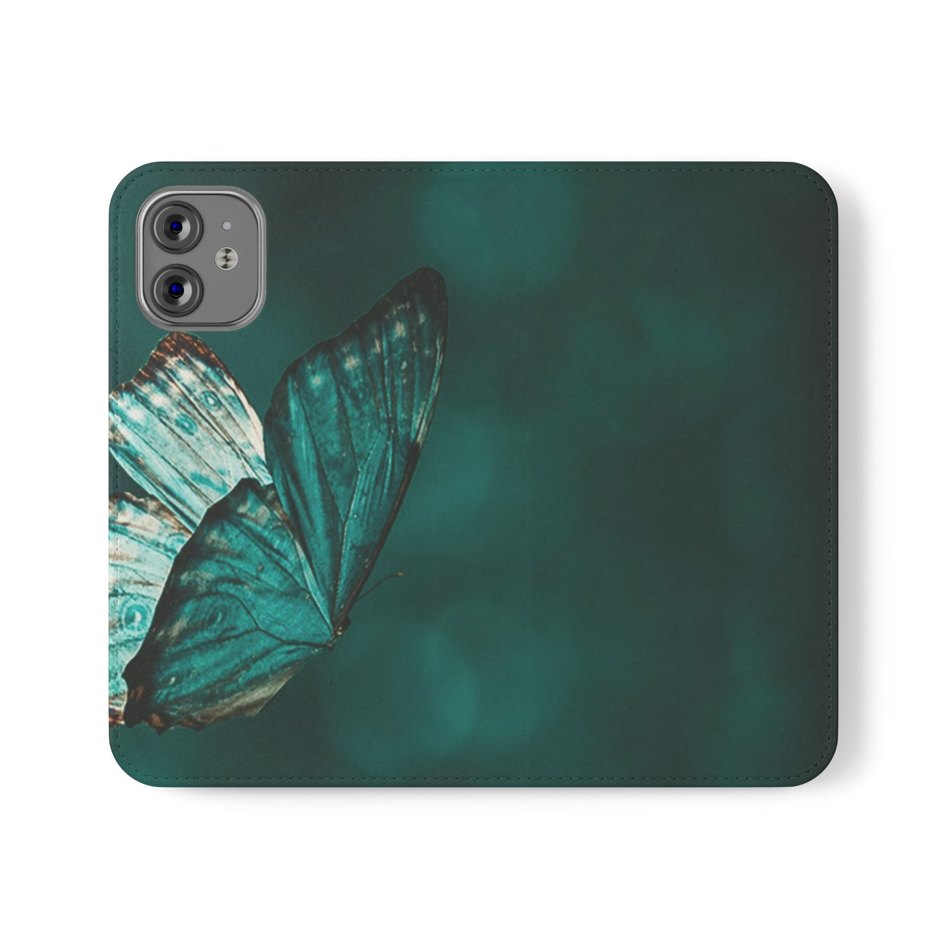 Butterfly Flip Case - Elegant Phone Wallet Cover, Nature Lovers, Gift for Her, Sustainable Fashion, Personalized Mobile Accessory - FORMO