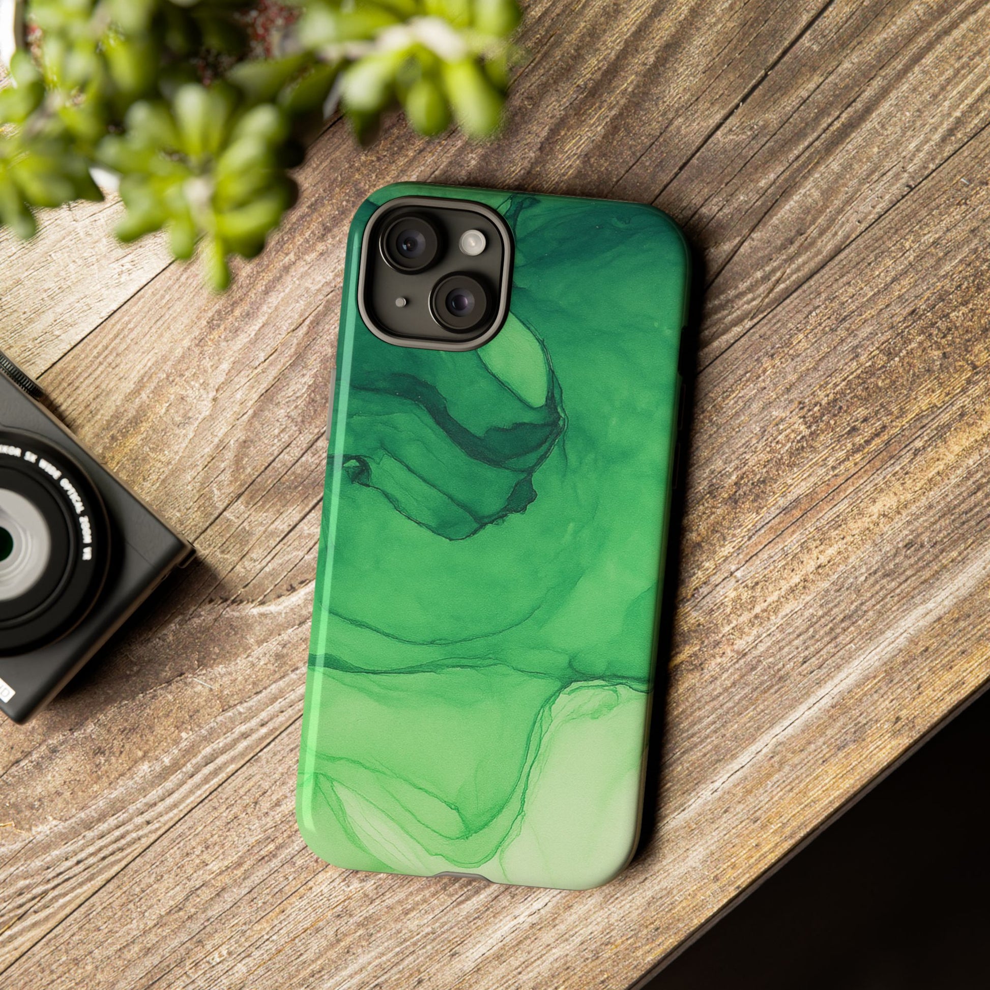 Stylish Phone Case for Nature Lovers, Tough Cases, Green Marble Design, Organic Aesthetic, Unique Gift, Eco-friendly Accessories