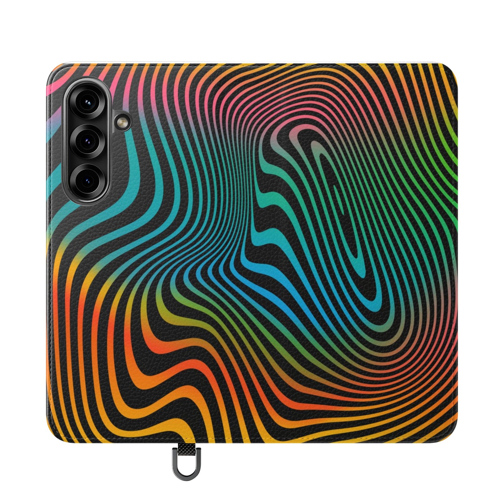 Vibrant Abstract Flip Case for Phone, Colorful Phone Wallet, Trendy Protective Cover, Unique Gift for Tech Lovers, Modern Accessories - FORMO