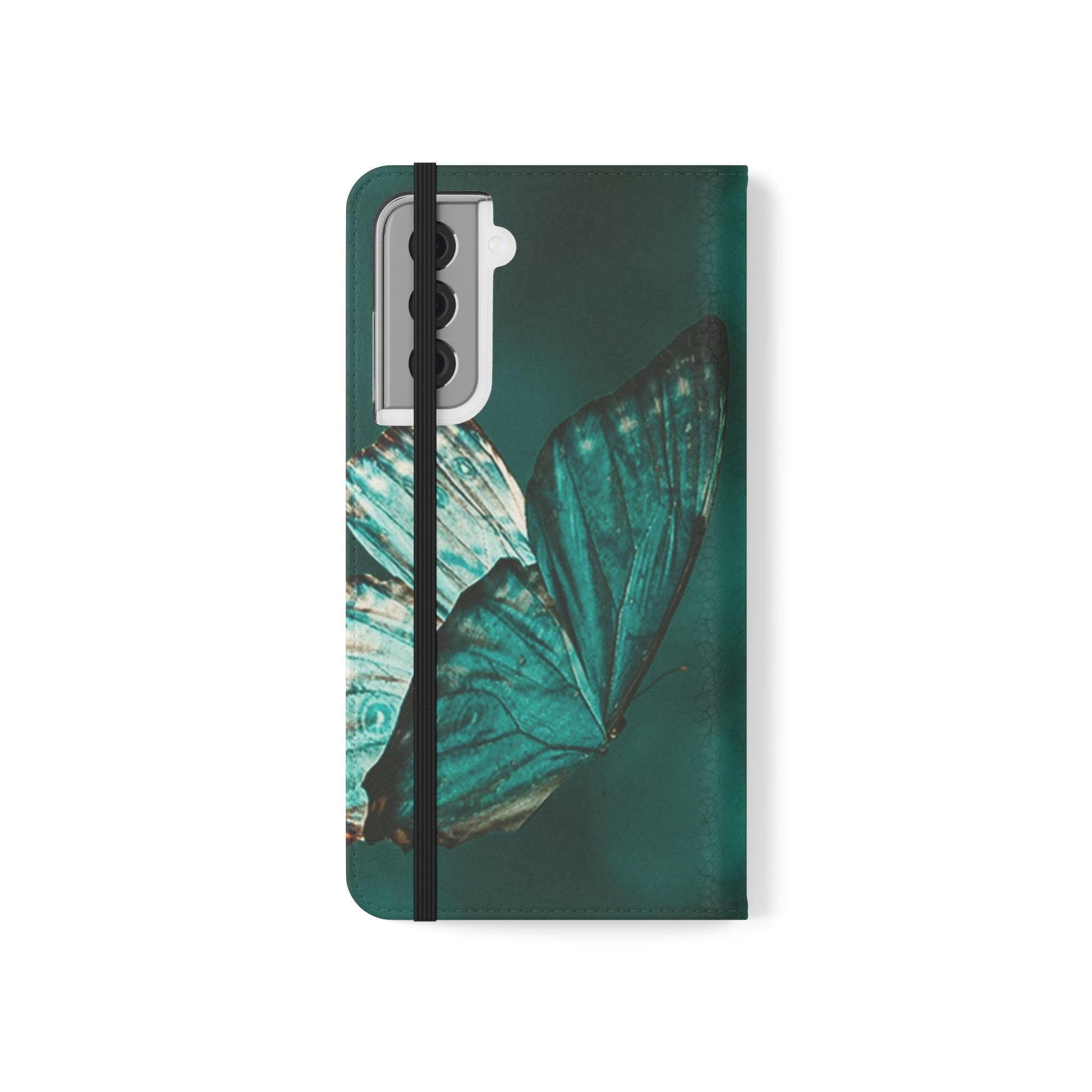 Butterfly Flip Case - Elegant Phone Wallet Cover, Nature Lovers, Gift for Her, Sustainable Fashion, Personalized Mobile Accessory - FORMO