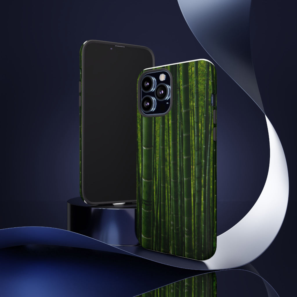 Bamboo Phone Case - Tough Cases, Nature Lover Gift, Eco-Friendly Phone Accessory, Greenery Design, Unique Smartphone Cover - FORMO