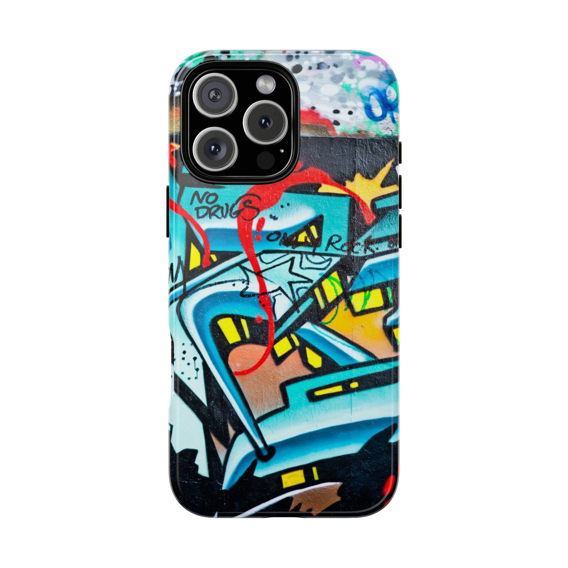 Edgy Phone Case with Graffiti Design, Tough Phone Case for Artists, Urban Style Phone Accessory, Graffiti Art Case, Unique Gift for Teens - FORMO