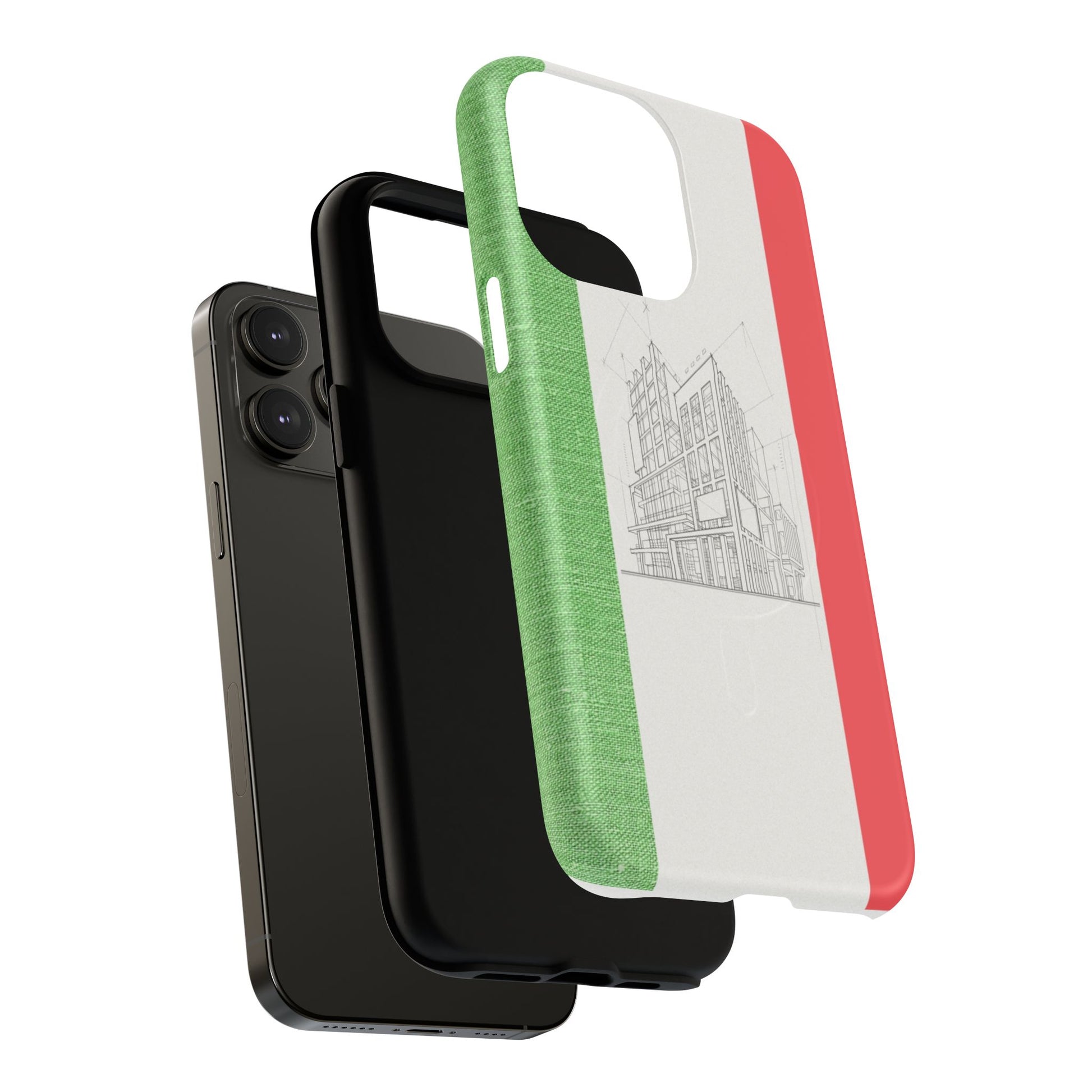 Italian Heritage Magnetic Phone Case, Stylish Phone Cover, Durable Magnet Case, Unique Gift for Travelers, Italian Culture Decor