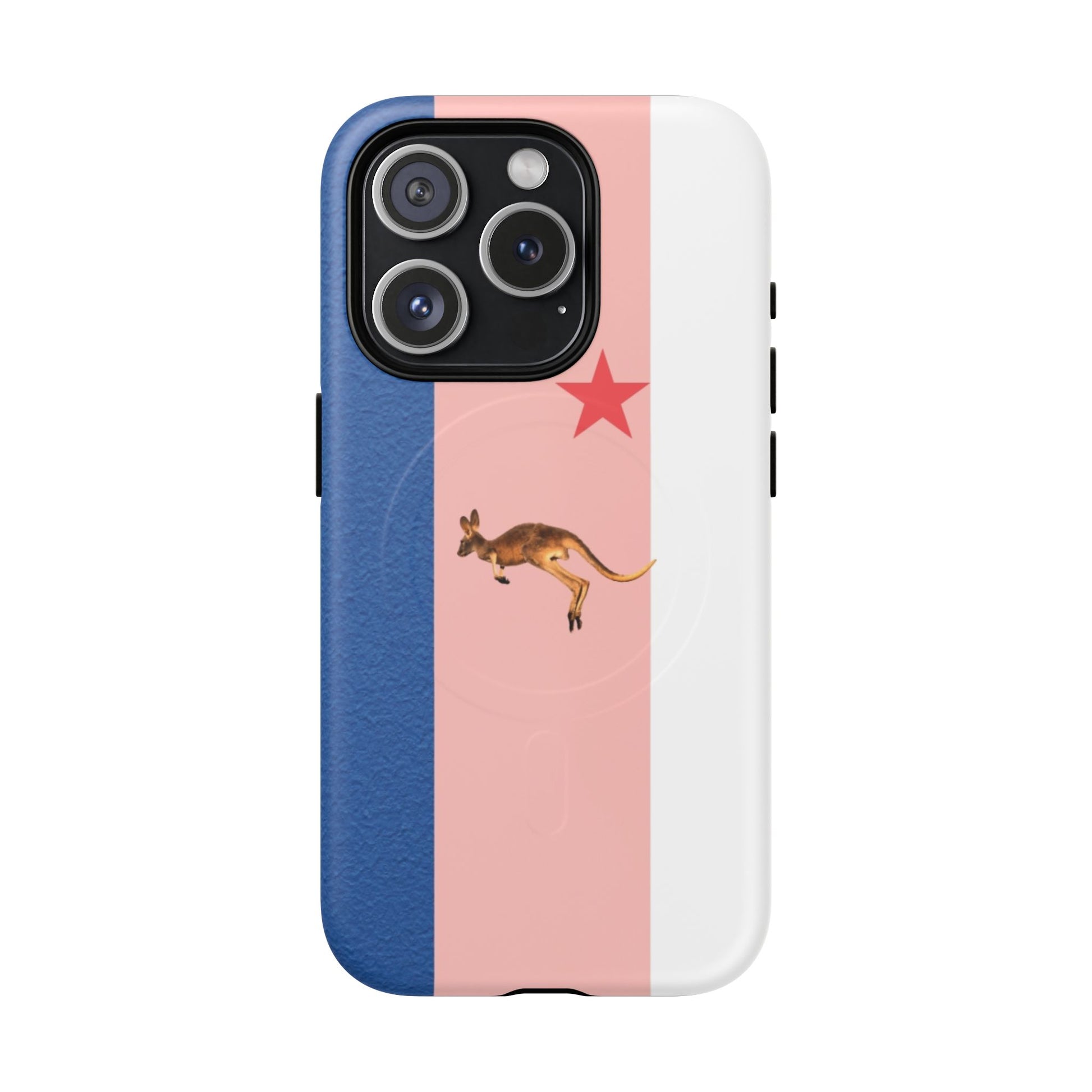 Kangaroo Flag Magnetic Phone Case, Tough Phone Cover, Australian Pride Accessory, Travel Gift, Fun Statement Case