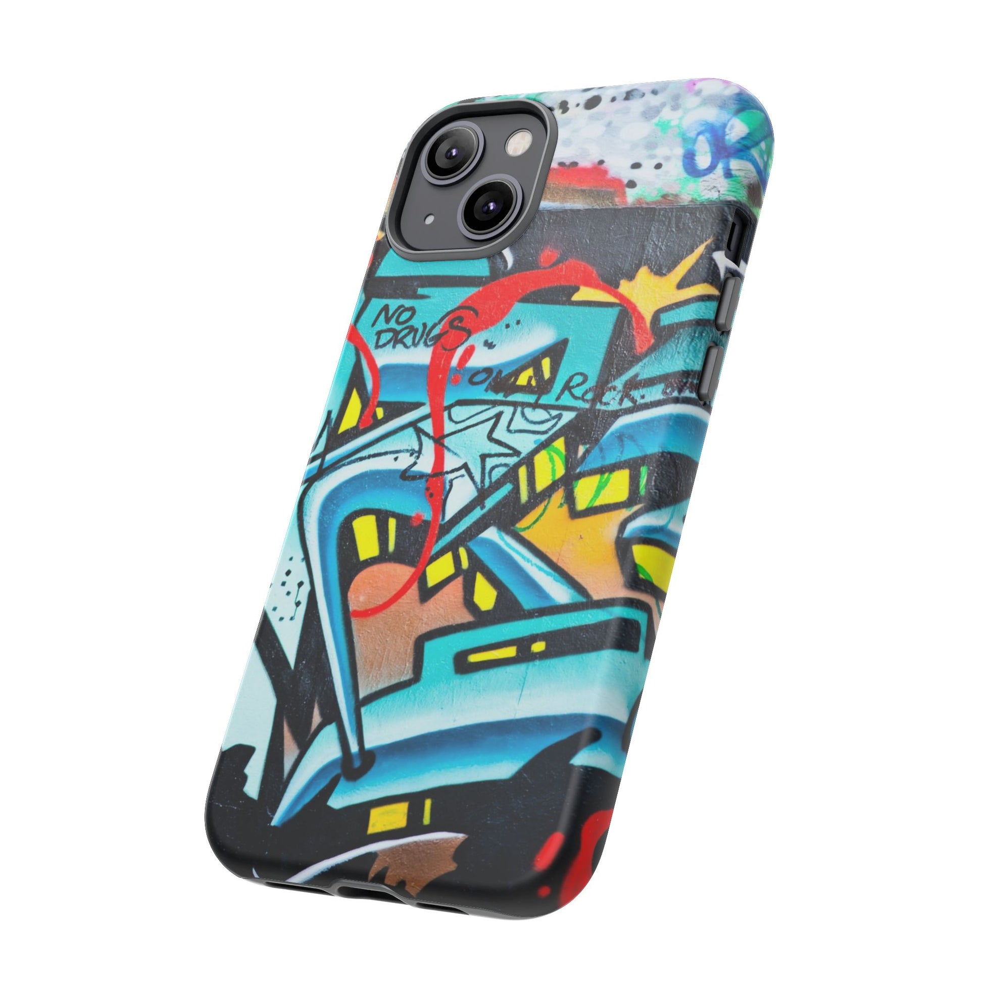 Edgy Phone Case with Graffiti Design, Tough Phone Case for Artists, Urban Style Phone Accessory, Graffiti Art Case, Unique Gift for Teens - FORMO