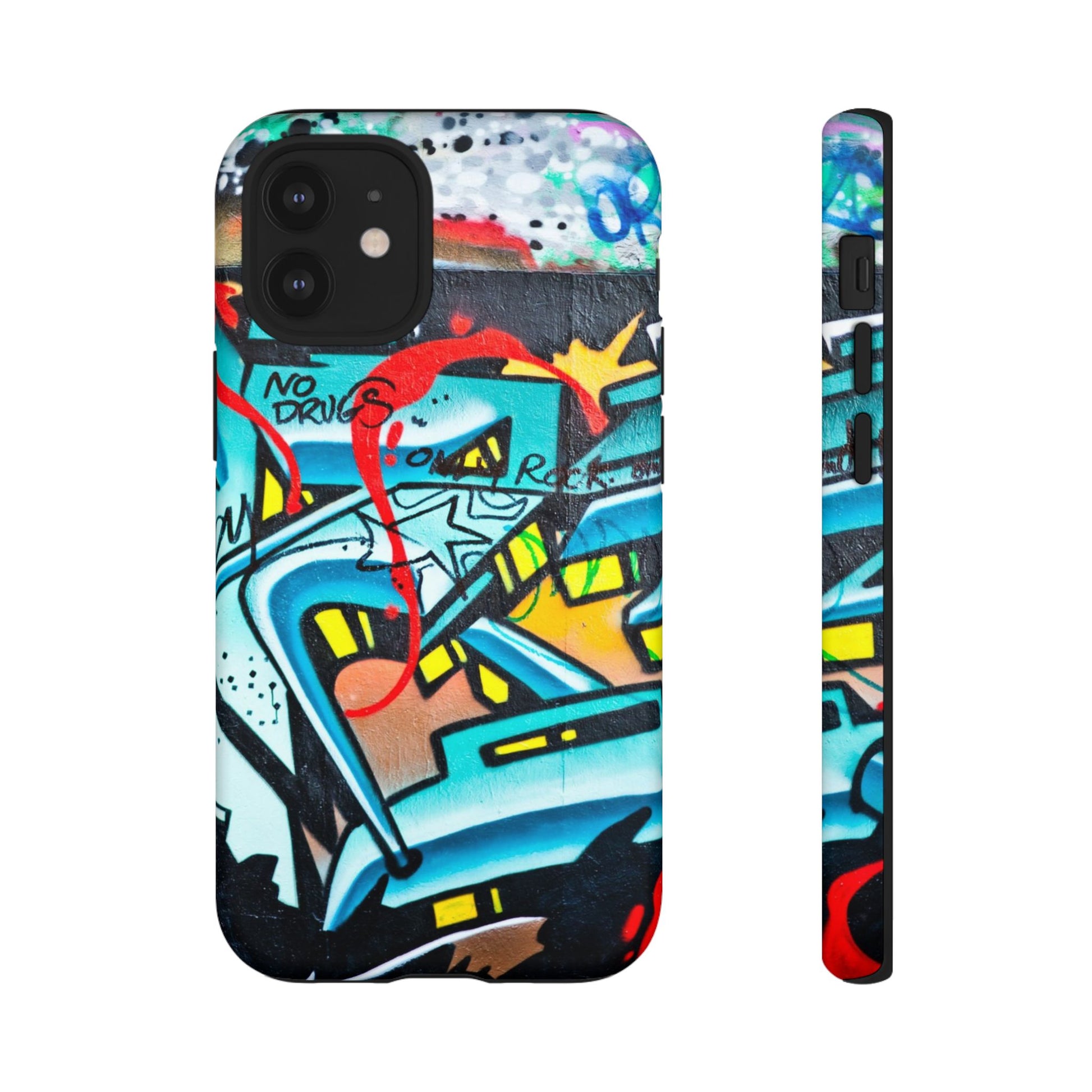 Edgy Phone Case with Graffiti Design, Tough Phone Case for Artists, Urban Style Phone Accessory, Graffiti Art Case, Unique Gift for Teens - FORMO
