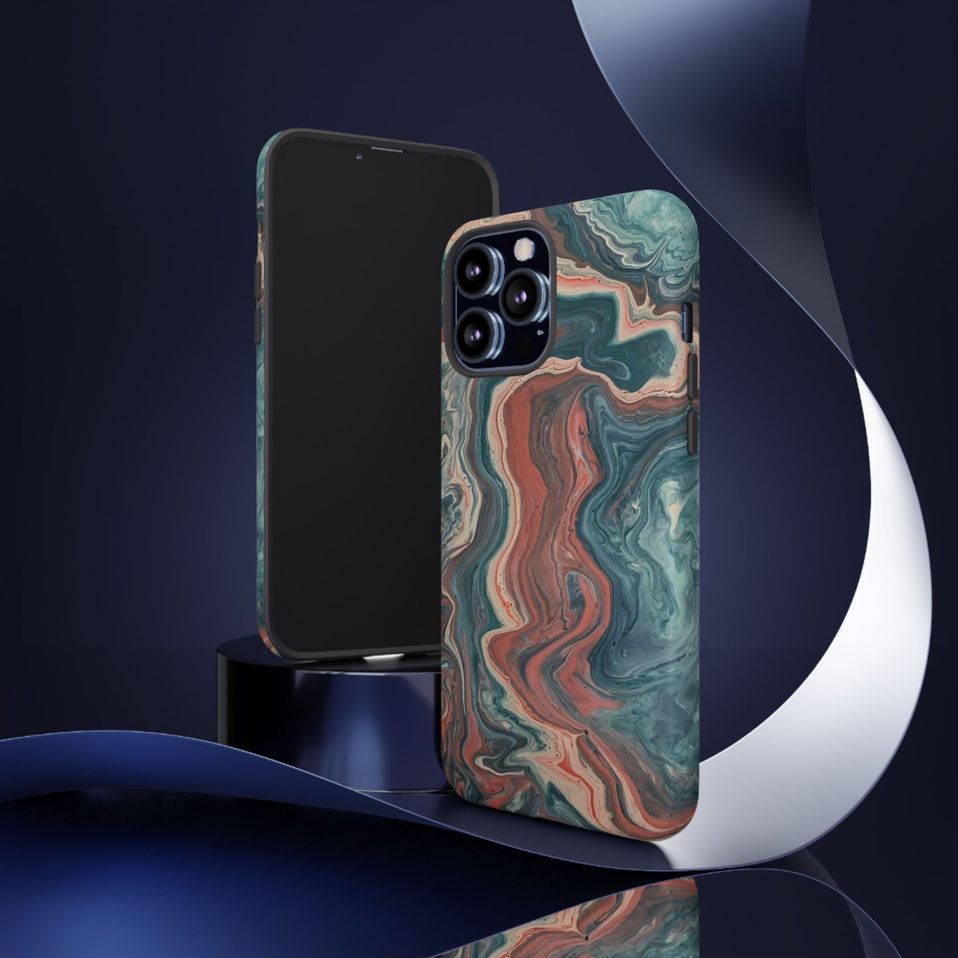 Artistic Phone Case, Tough Cases for Stylish Protection, Marble Design, Trendy Gift for Phone Lovers, Unique Cell Phone Accessory - FORMO