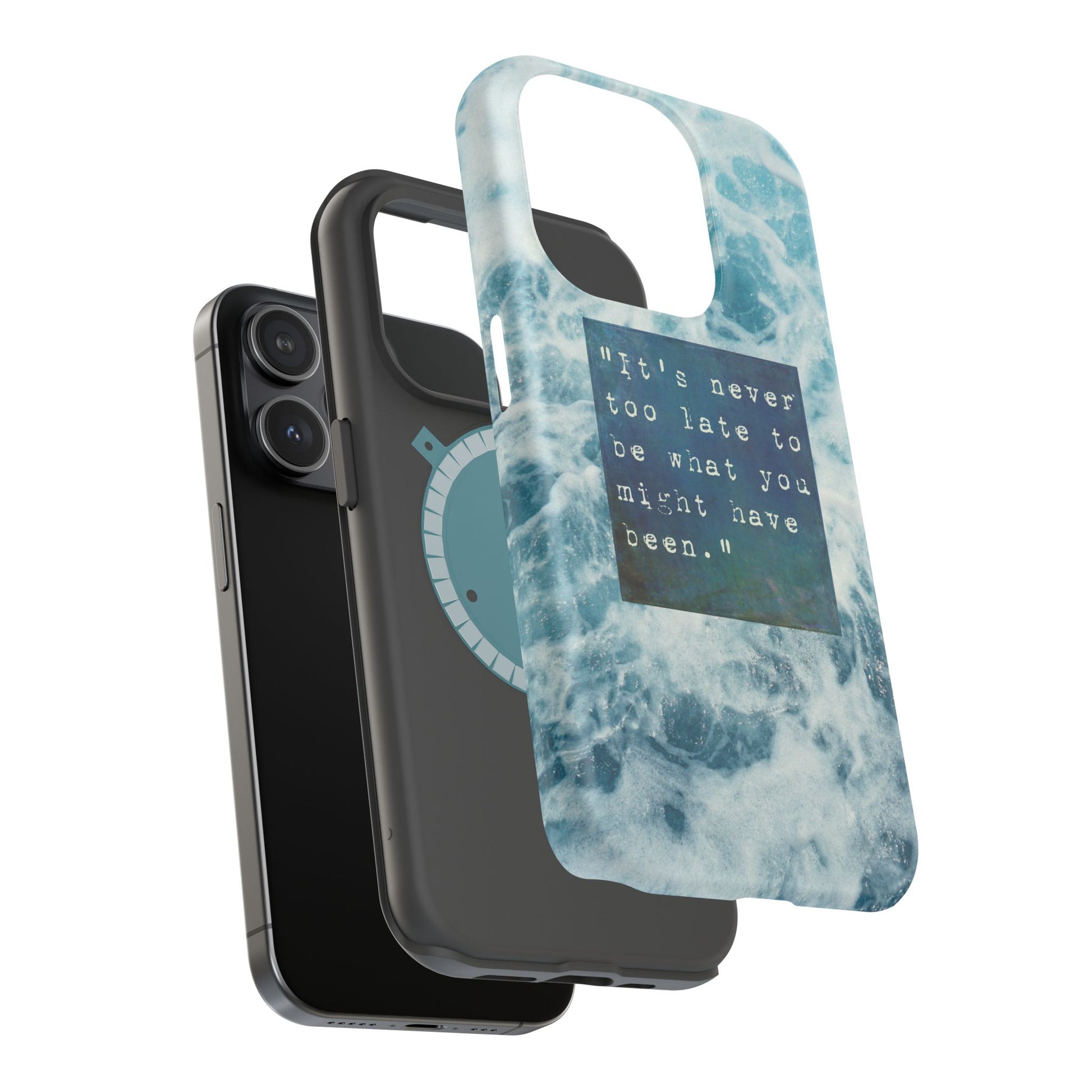 Inspirational Magnetic Phone Cases, Perfect Gift for Students, Motivational Phone Cover, Stylish Tough Case, Ocean Design Case, Fits iPhone - FORMO