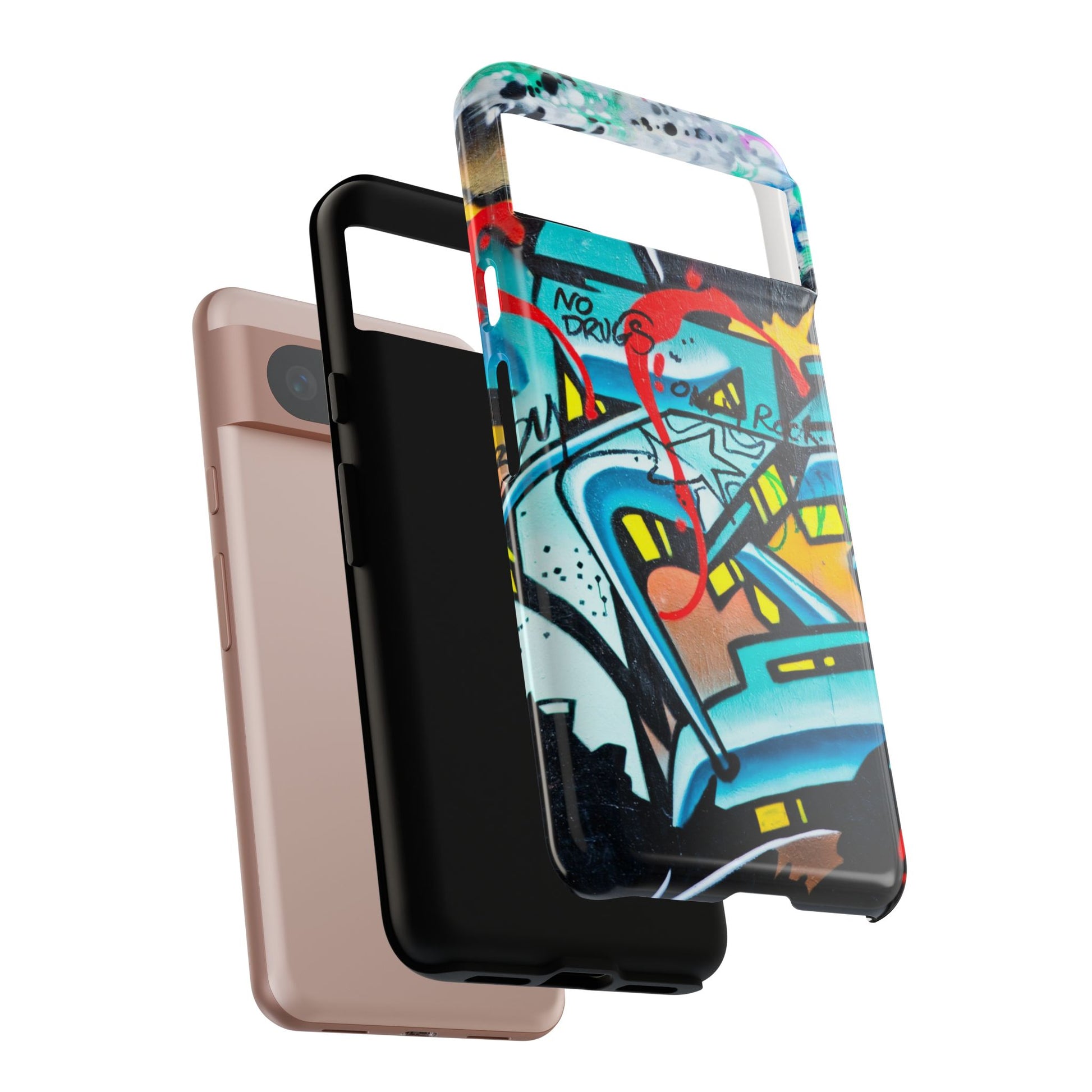 Edgy Phone Case with Graffiti Design, Tough Phone Case for Artists, Urban Style Phone Accessory, Graffiti Art Case, Unique Gift for Teens - FORMO