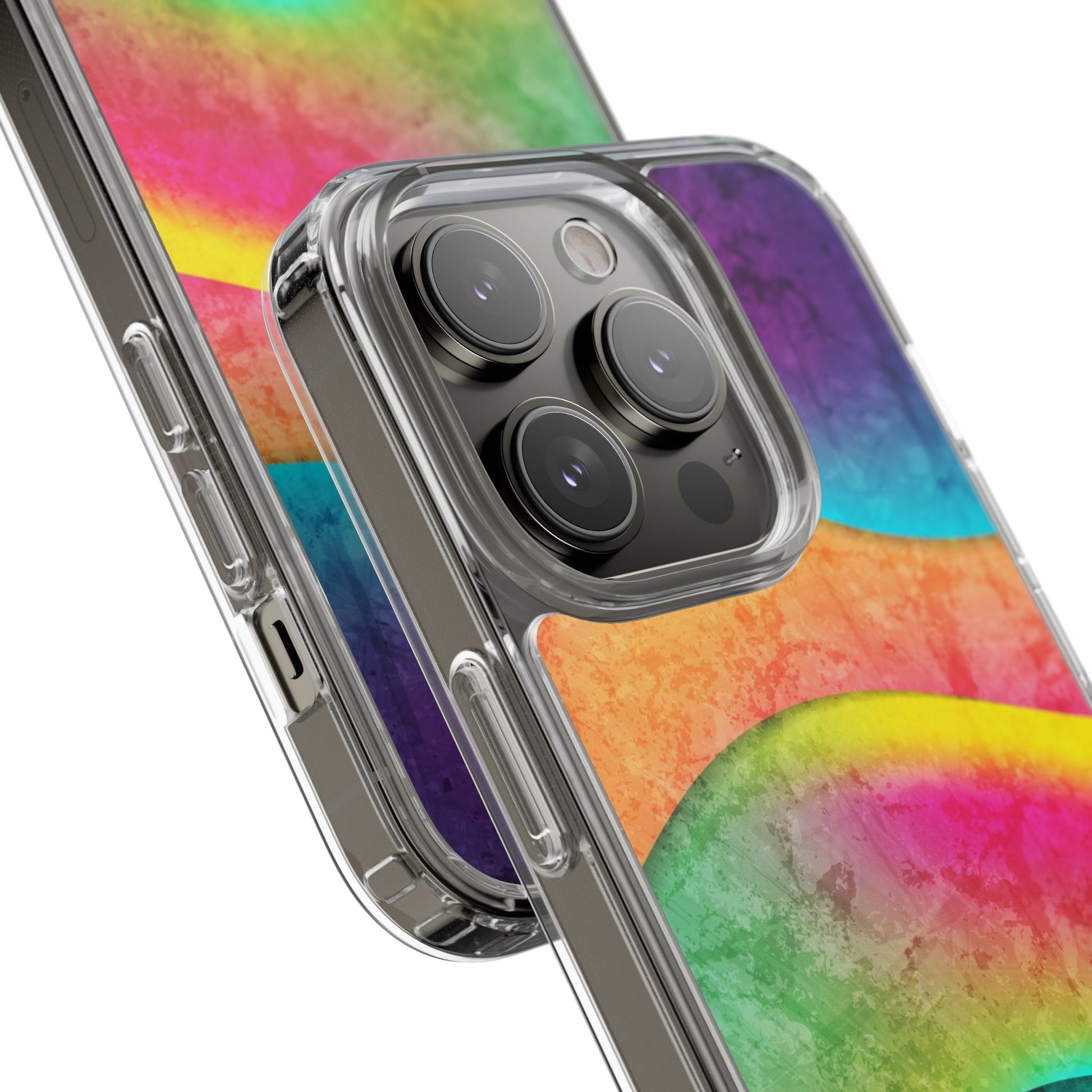 Rainbow Pattern Clear Phone Case (iPhone & Samsung Compatible) - FORMO