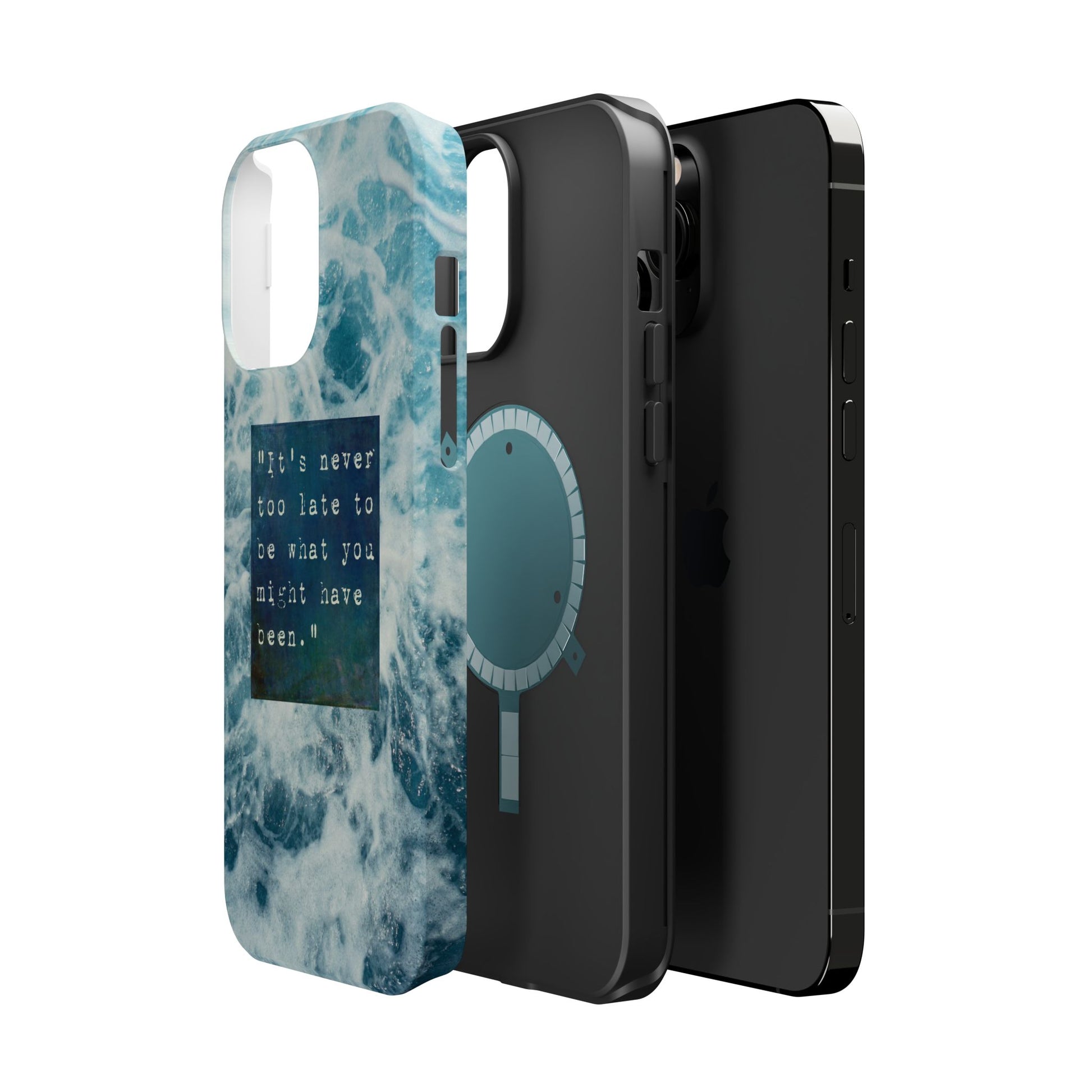 Inspirational Magnetic Phone Cases, Perfect Gift for Students, Motivational Phone Cover, Stylish Tough Case, Ocean Design Case, Fits iPhone - FORMO