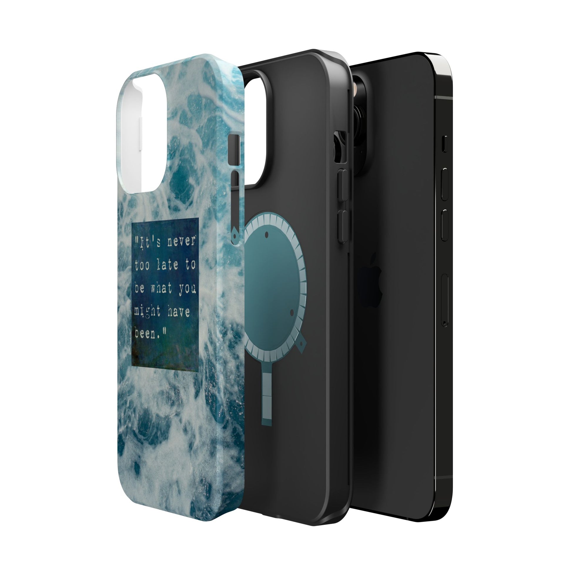 Inspirational Magnetic Phone Cases, Perfect Gift for Students, Motivational Phone Cover, Stylish Tough Case, Ocean Design Case, Fits iPhone - FORMO