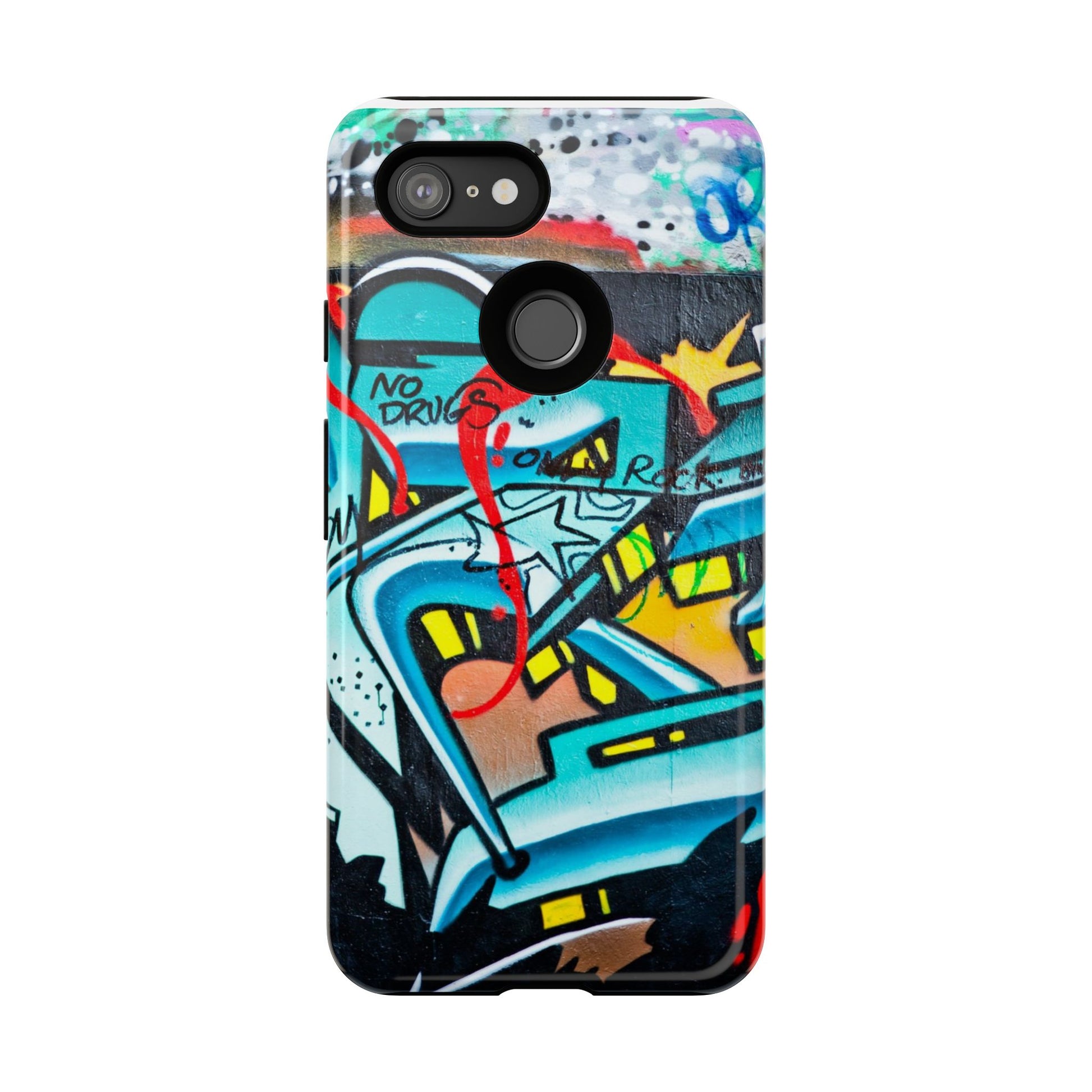 Edgy Phone Case with Graffiti Design, Tough Phone Case for Artists, Urban Style Phone Accessory, Graffiti Art Case, Unique Gift for Teens - FORMO