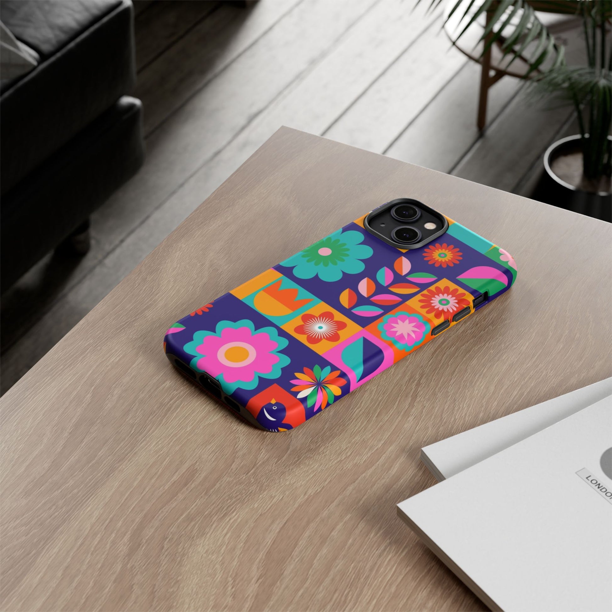 Colorful Floral Phone Case, Tough Cases for Protection, Vibrant Design Cover for Gift, Stylish Cell Phone Accessory, Fun Floral Designs - FORMO