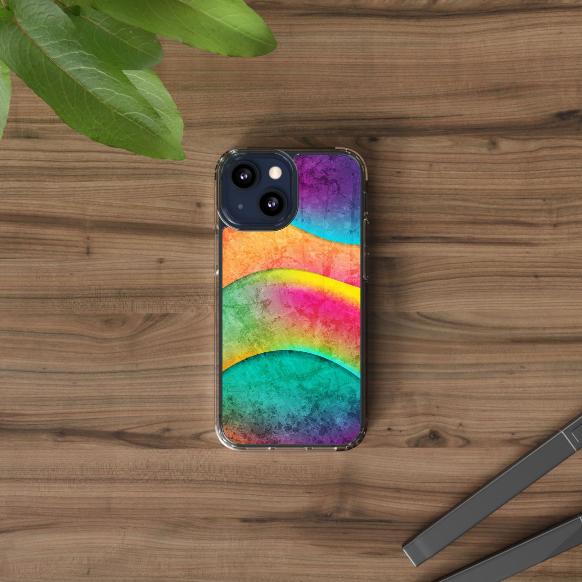 Rainbow Pattern Clear Phone Case (iPhone & Samsung Compatible) - FORMO
