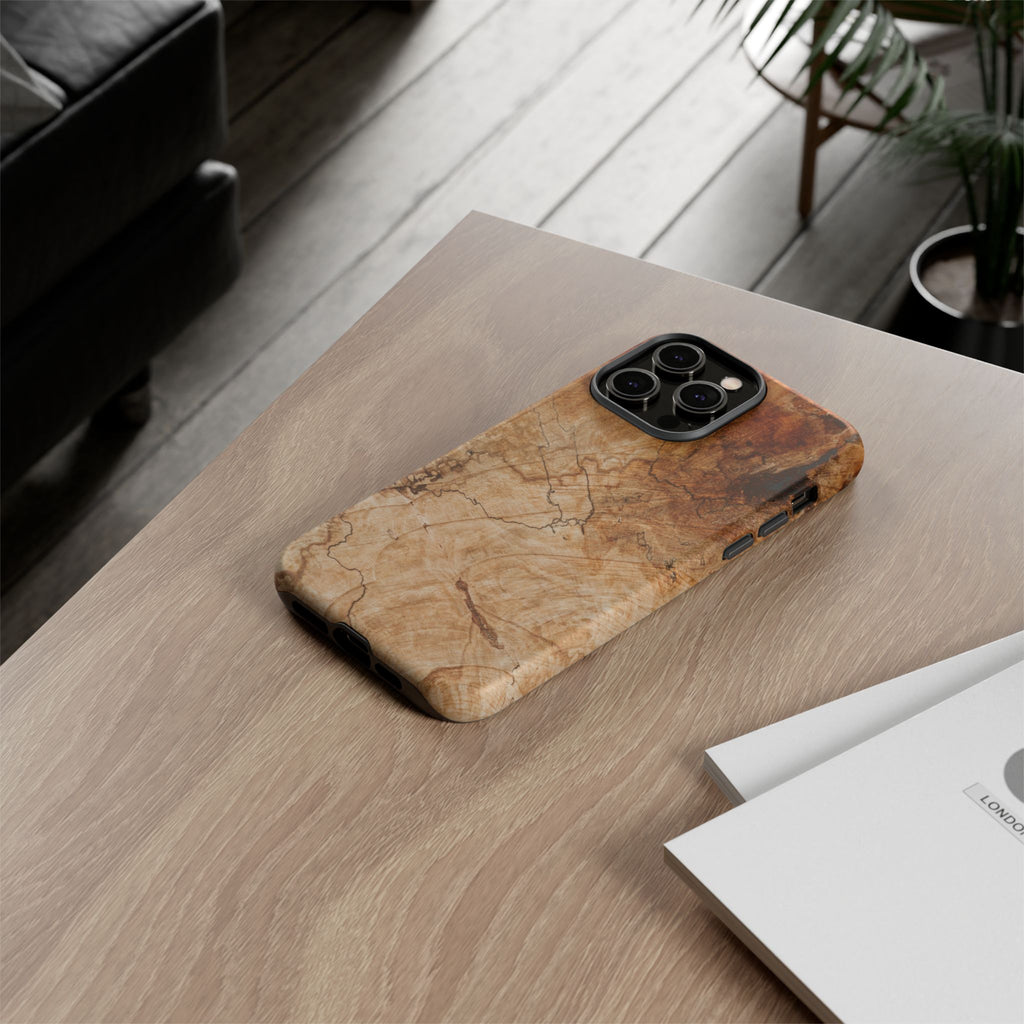 Woodland-Inspired Phone Case | Tough Cases, Natural Wood Grain Cover, Rustic Tech Accessory, Nature Lover Gift, Eco-Friendly - FORMO