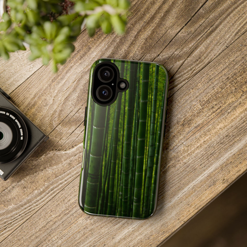 Bamboo Phone Case - Tough Cases, Nature Lover Gift, Eco-Friendly Phone Accessory, Greenery Design, Unique Smartphone Cover - FORMO
