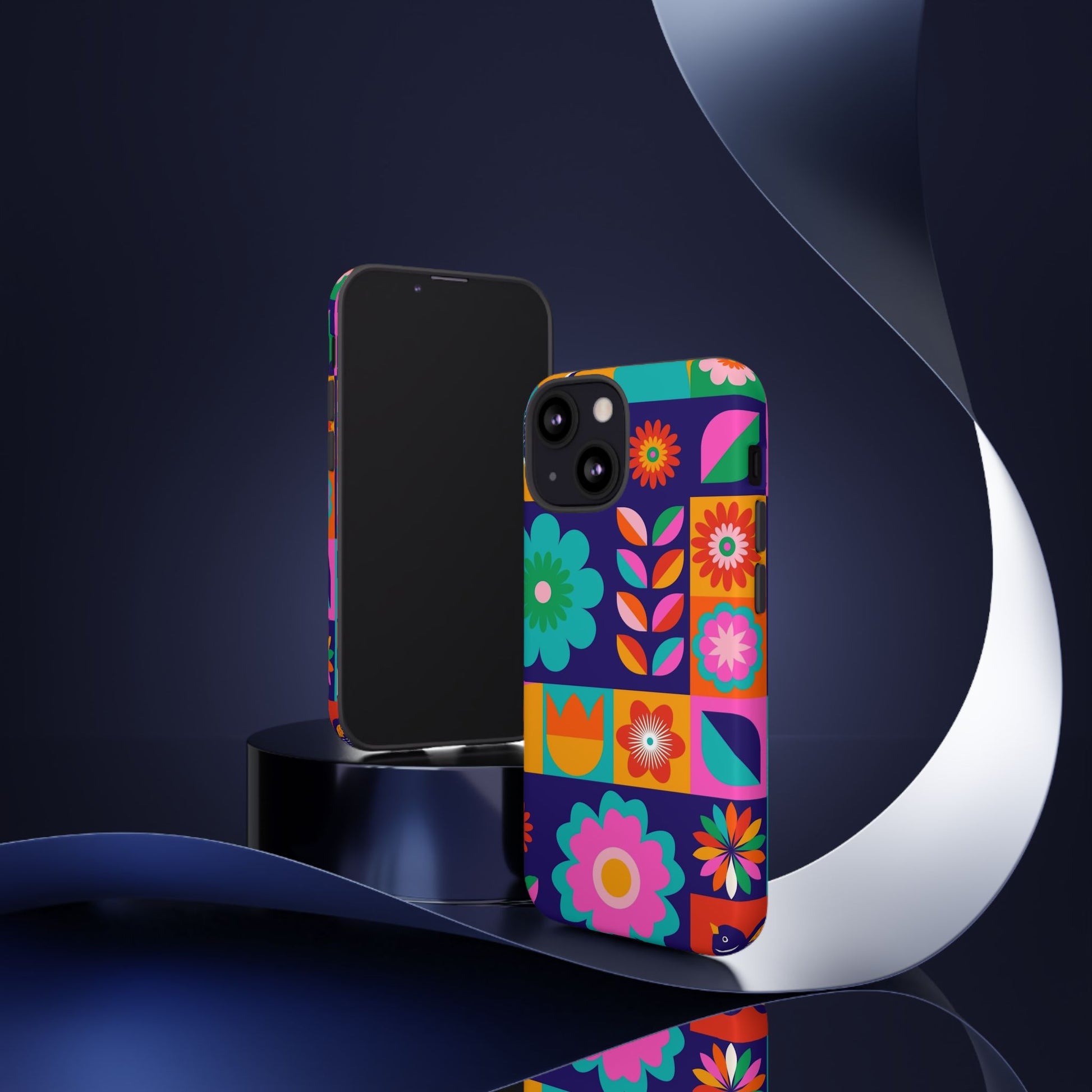 Colorful Floral Phone Case, Tough Cases for Protection, Vibrant Design Cover for Gift, Stylish Cell Phone Accessory, Fun Floral Designs - FORMO