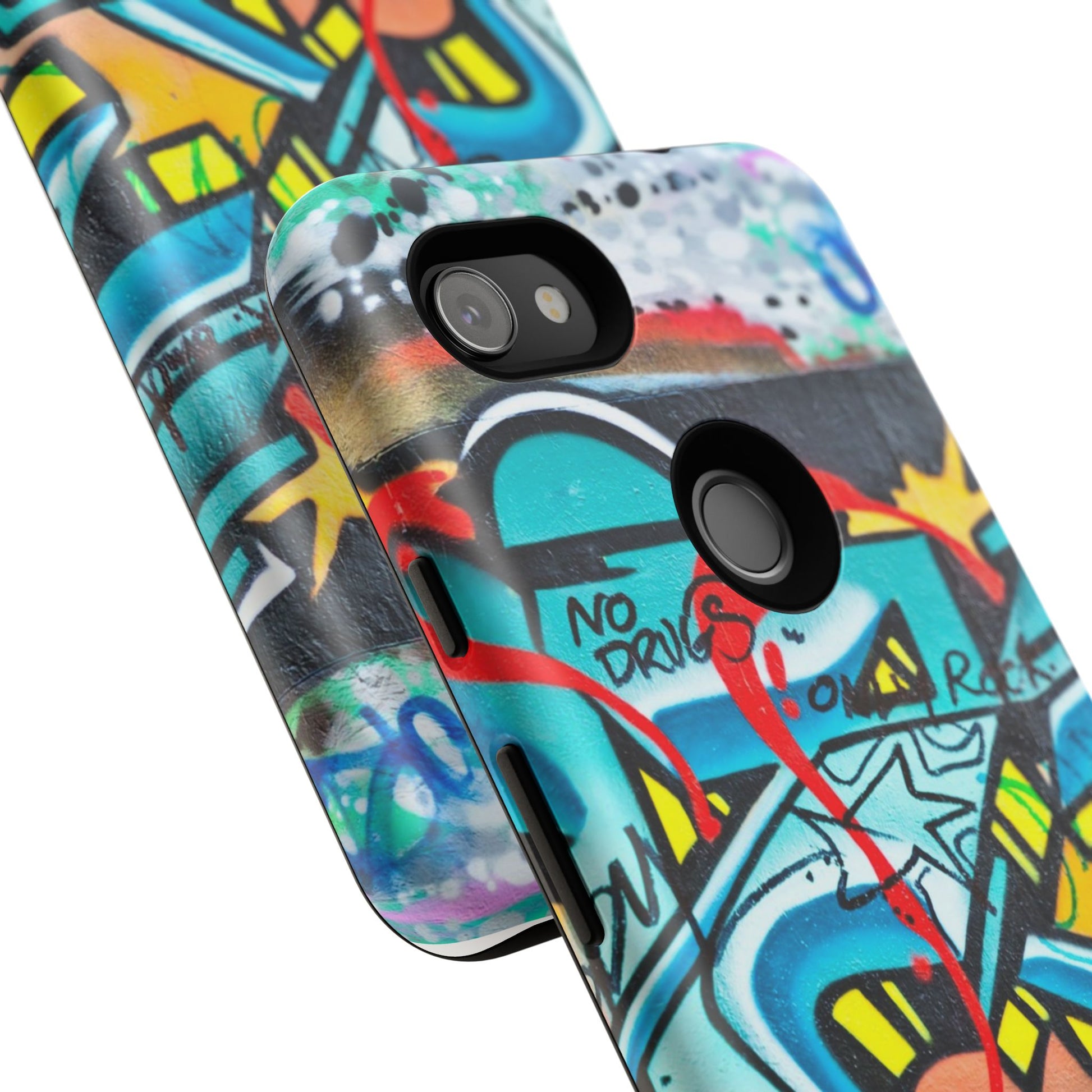 Edgy Phone Case with Graffiti Design, Tough Phone Case for Artists, Urban Style Phone Accessory, Graffiti Art Case, Unique Gift for Teens - FORMO