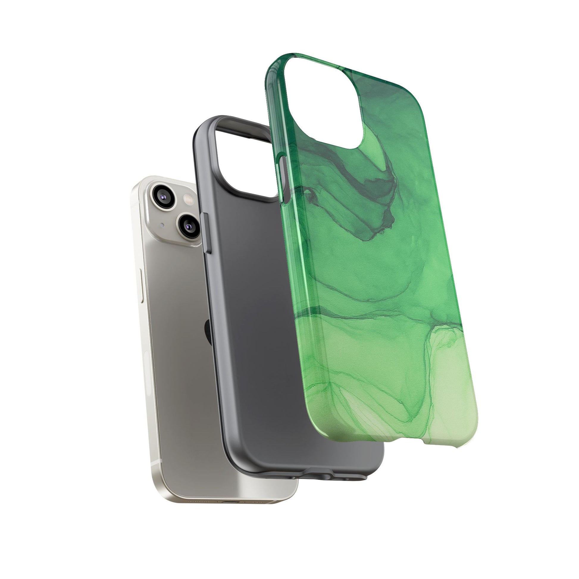 Stylish Phone Case for Nature Lovers, Tough Cases, Green Marble Design, Organic Aesthetic, Unique Gift, Eco-friendly Accessories