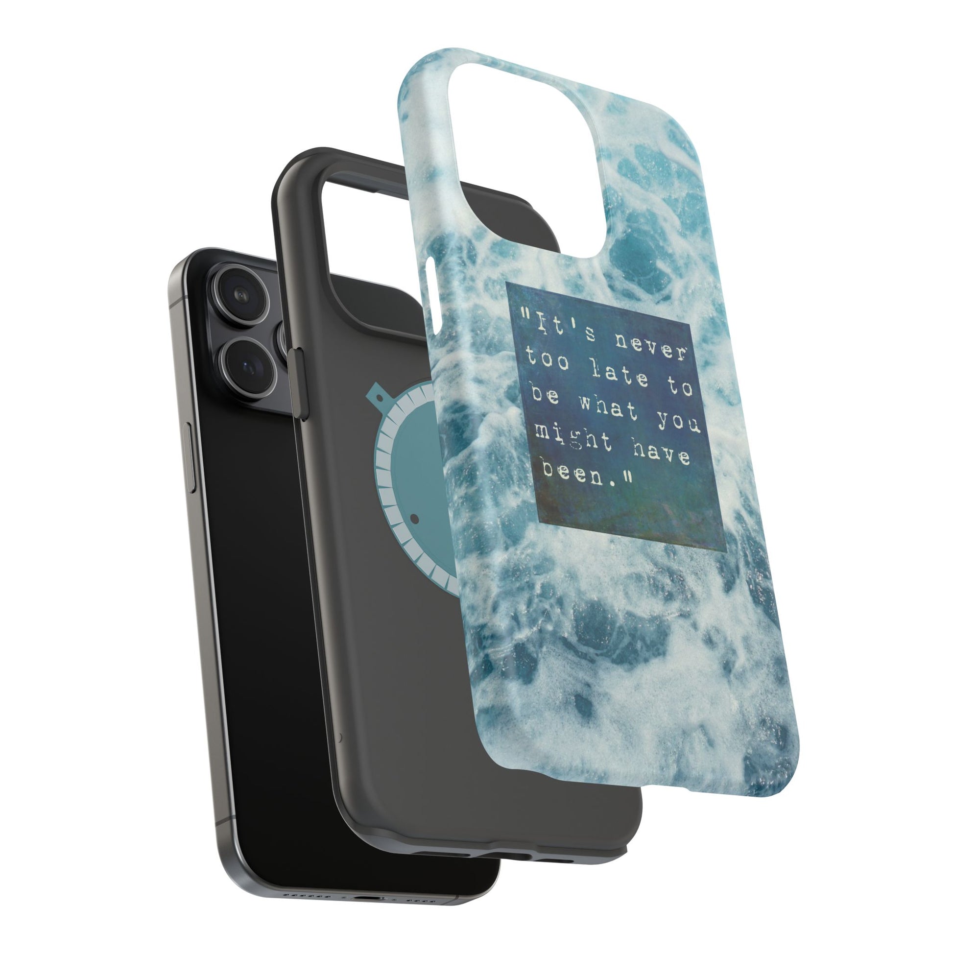 Inspirational Magnetic Phone Cases, Perfect Gift for Students, Motivational Phone Cover, Stylish Tough Case, Ocean Design Case, Fits iPhone - FORMO