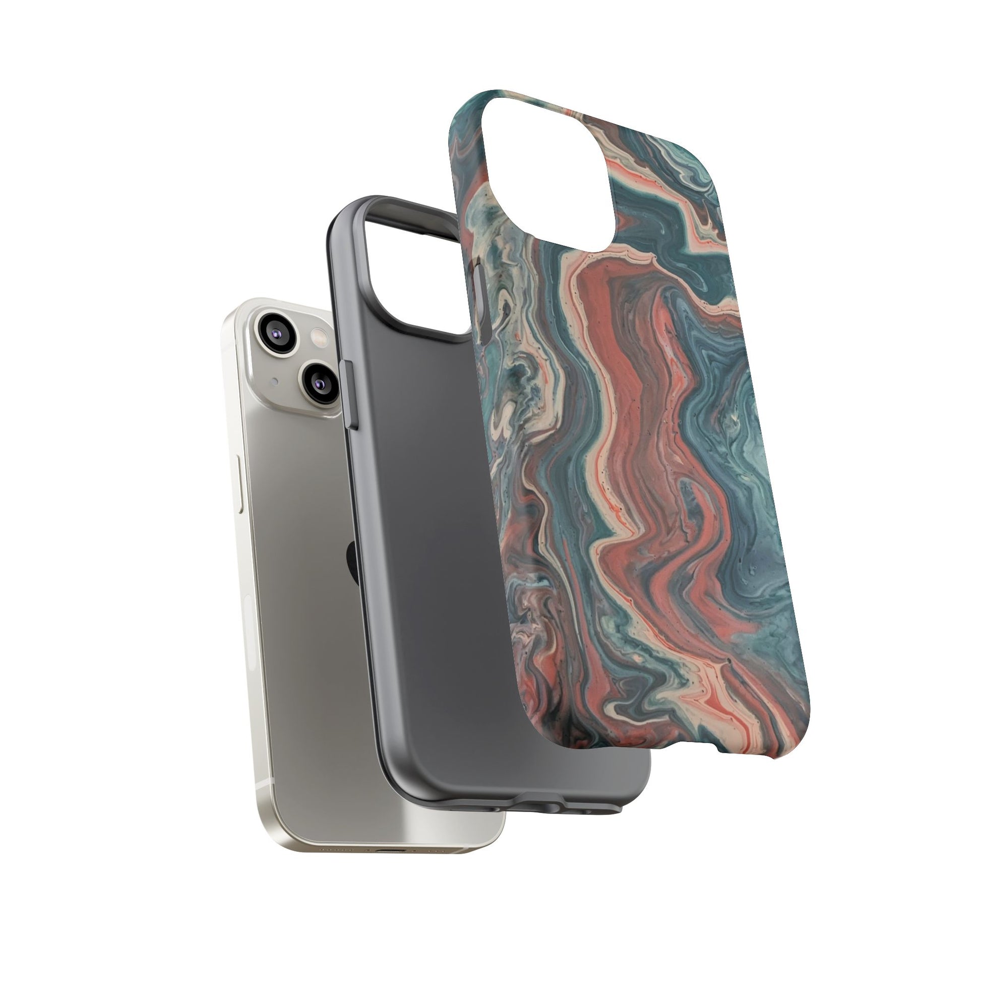 Artistic Phone Case, Tough Cases for Stylish Protection, Marble Design, Trendy Gift for Phone Lovers, Unique Cell Phone Accessory - FORMO