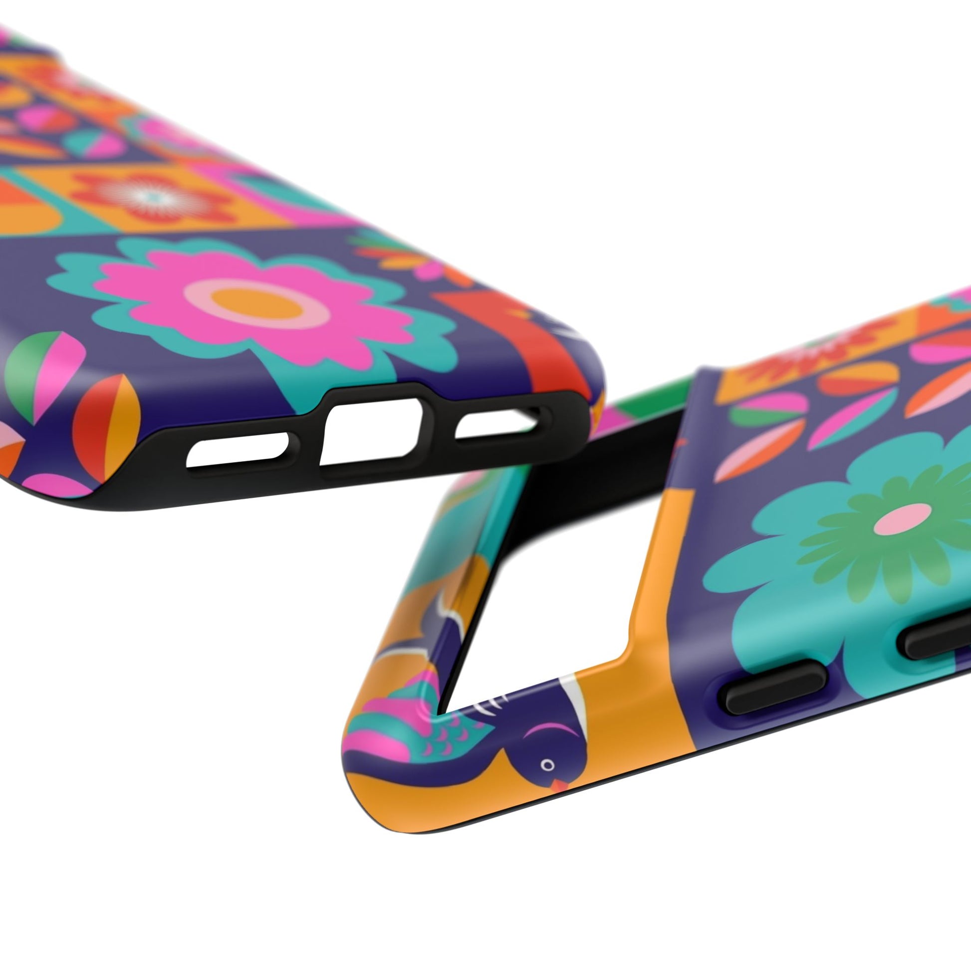 Colorful Floral Phone Case, Tough Cases for Protection, Vibrant Design Cover for Gift, Stylish Cell Phone Accessory, Fun Floral Designs - FORMO
