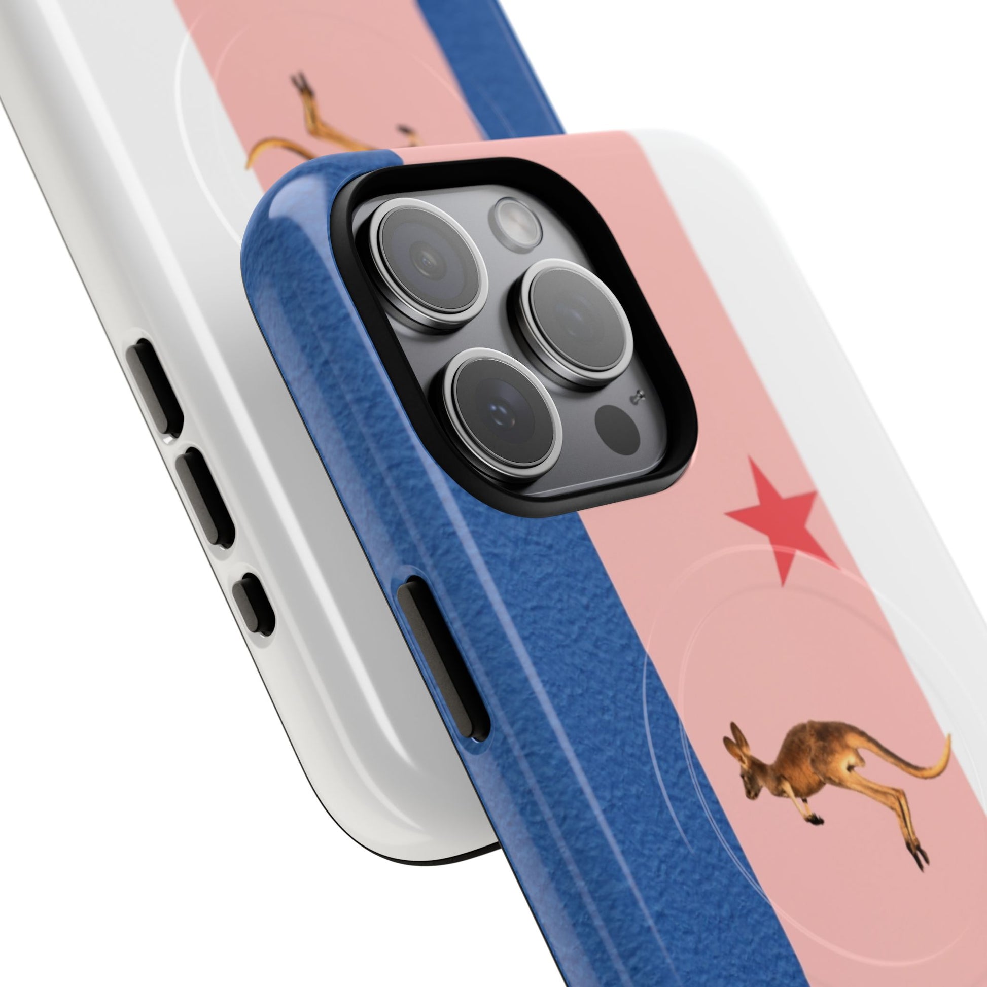 Kangaroo Flag Magnetic Phone Case, Tough Phone Cover, Australian Pride Accessory, Travel Gift, Fun Statement Case