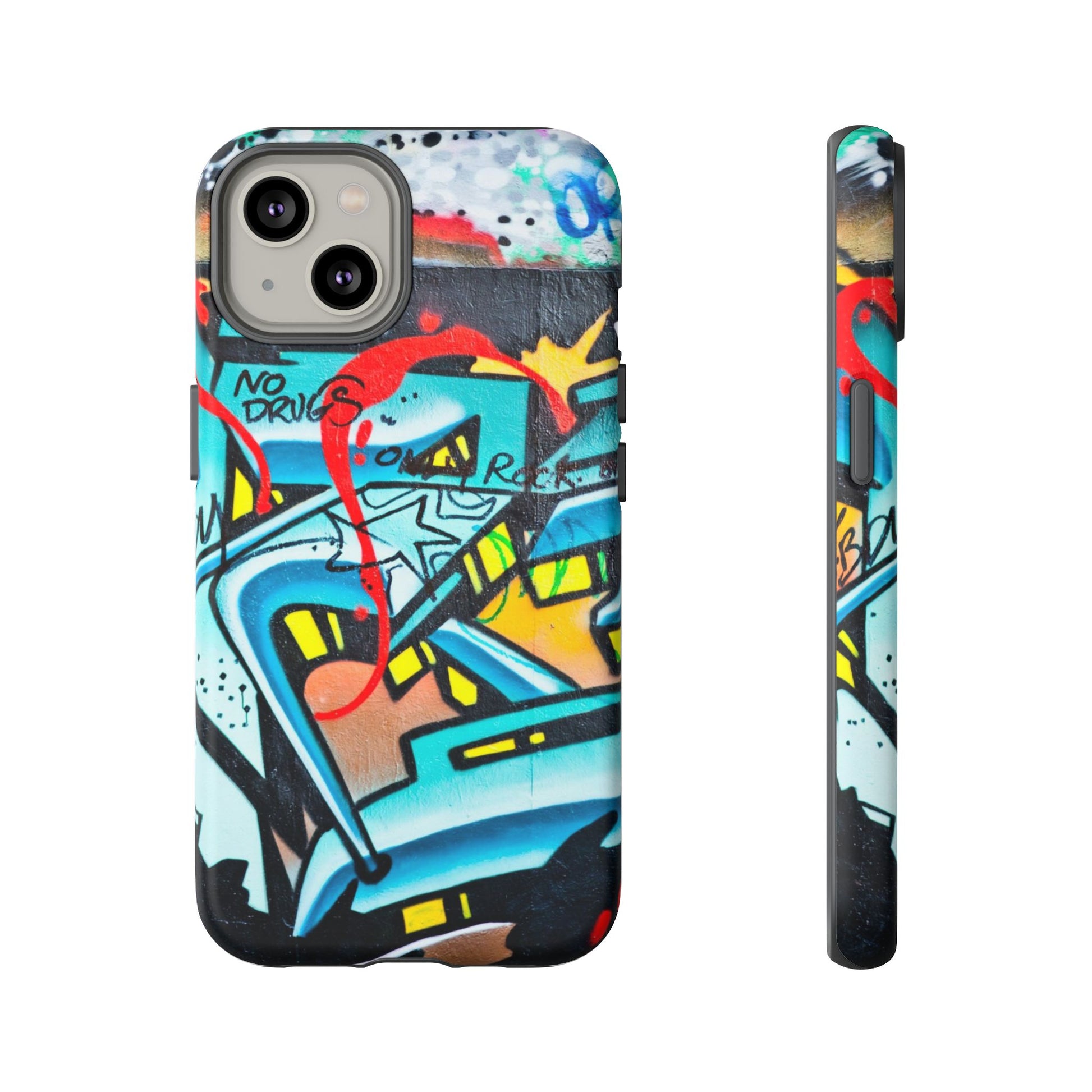 Edgy Phone Case with Graffiti Design, Tough Phone Case for Artists, Urban Style Phone Accessory, Graffiti Art Case, Unique Gift for Teens - FORMO