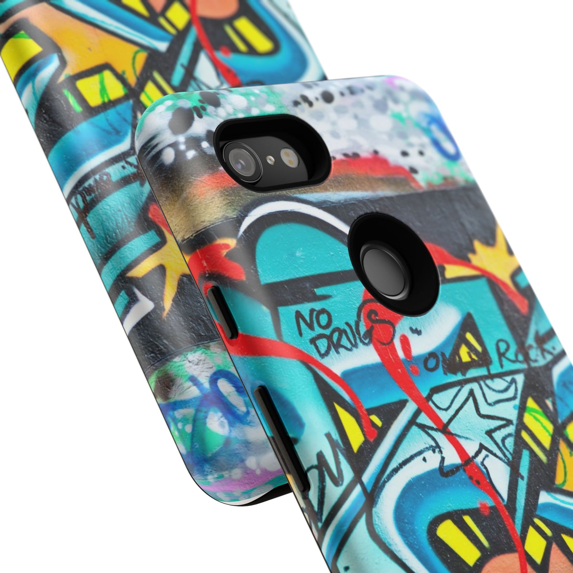 Edgy Phone Case with Graffiti Design, Tough Phone Case for Artists, Urban Style Phone Accessory, Graffiti Art Case, Unique Gift for Teens - FORMO